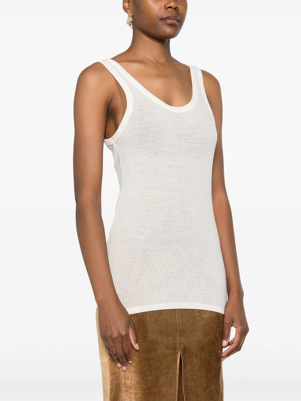 wool ribbed american tank top