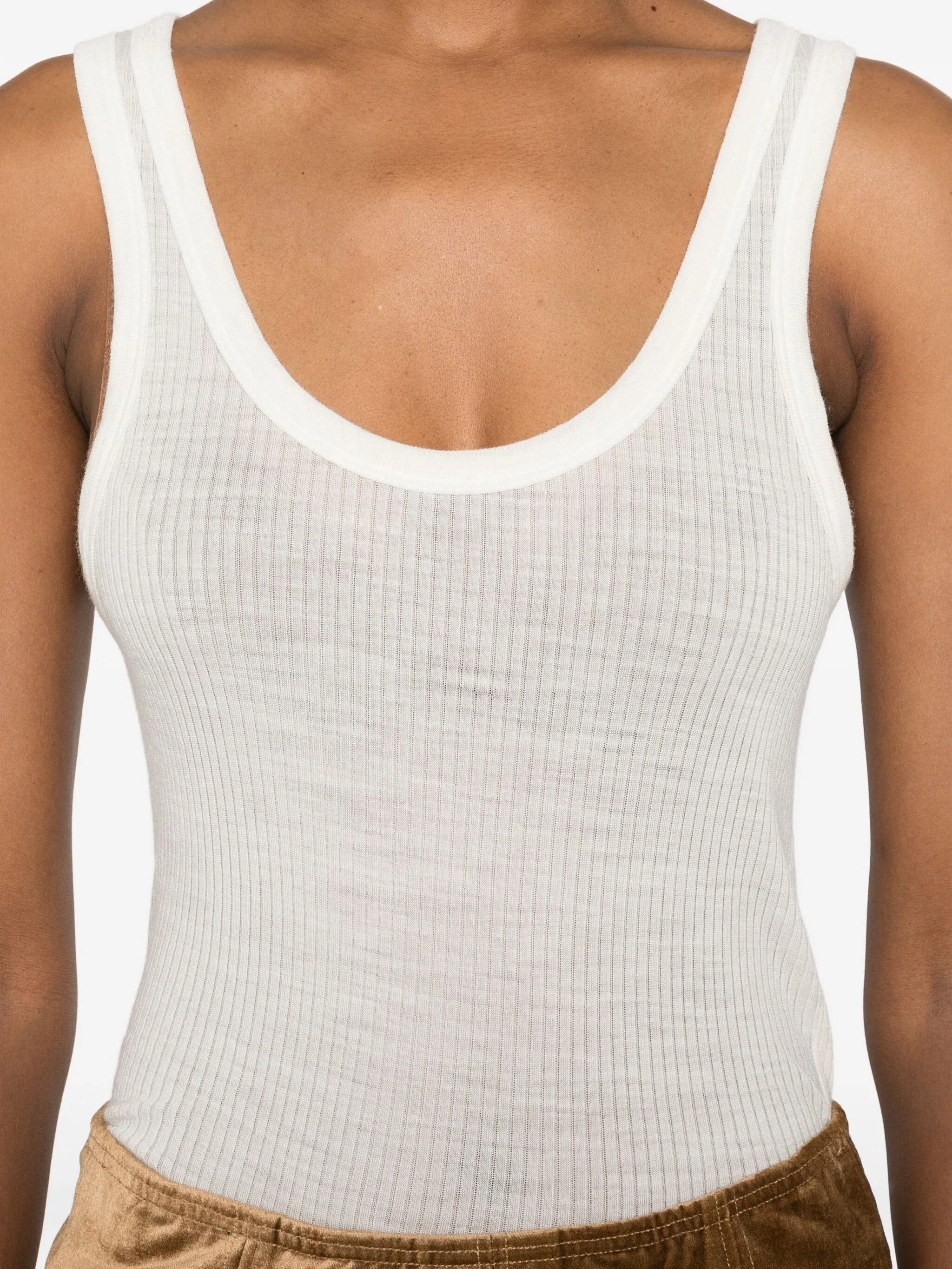 wool ribbed american tank top