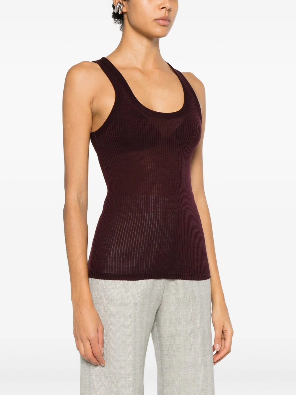 wool ribbed american tank top