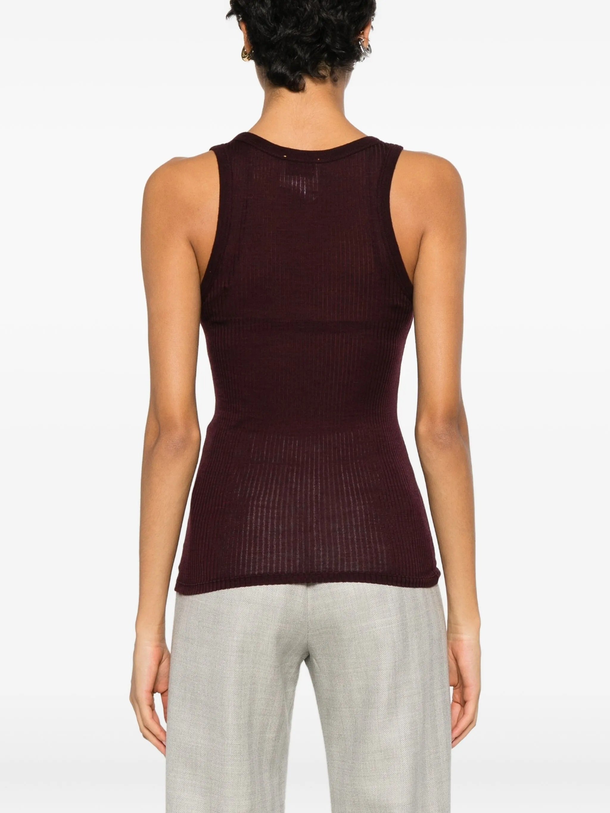 wool ribbed american tank top