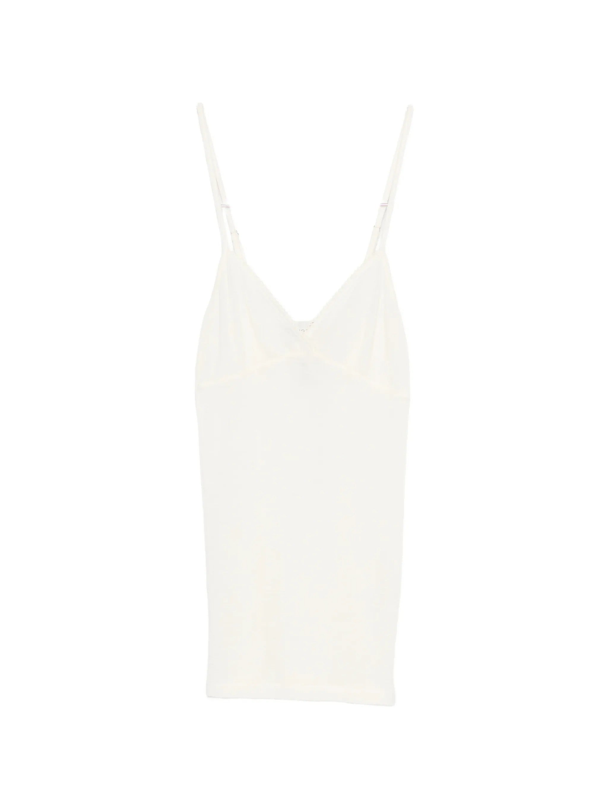 embroidered wool ribbed jersey tank top