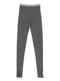 wool ribbed jersey leggings with spats