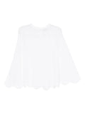 brushed mohair pointelle stitch sweater