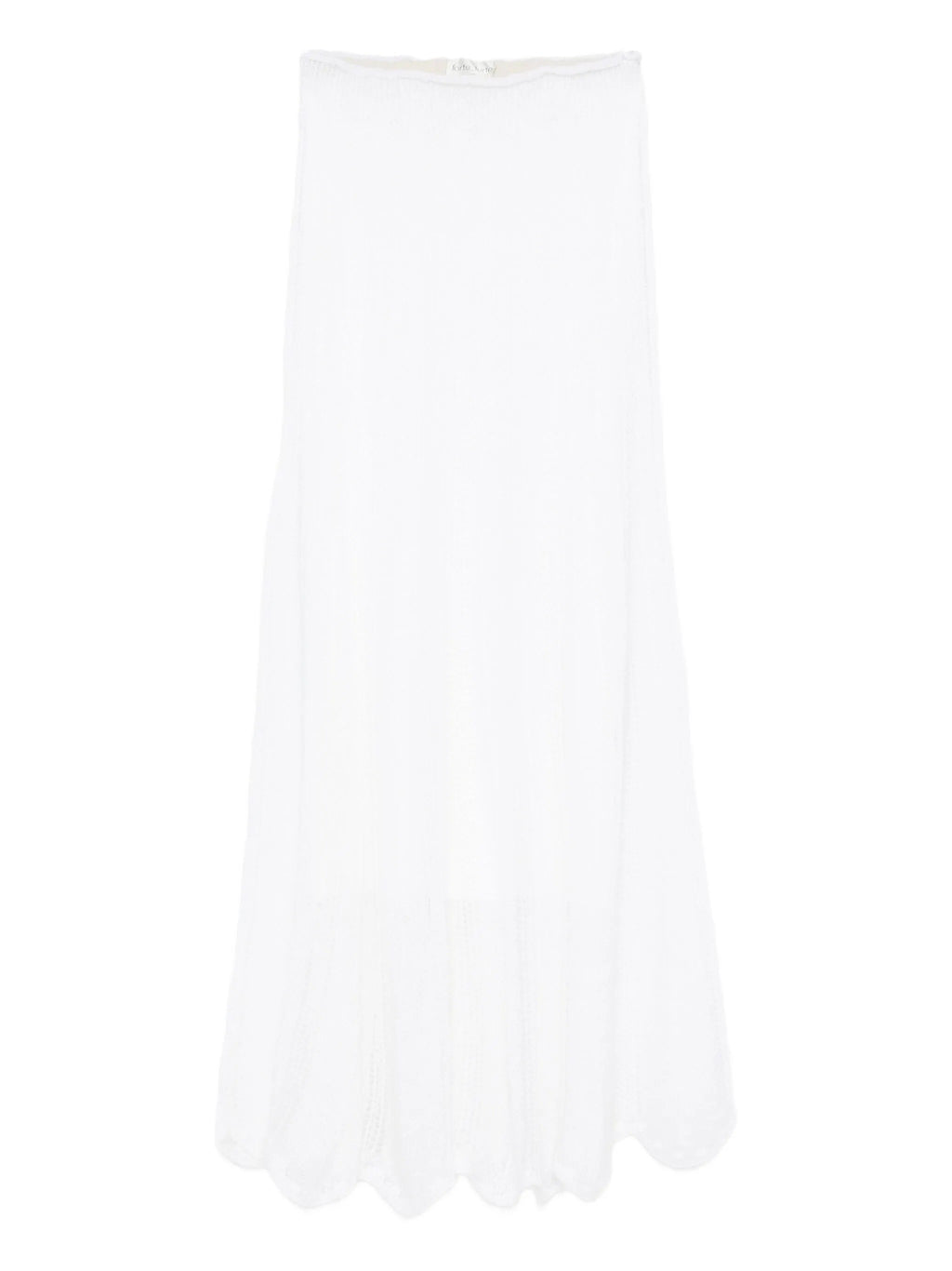 brushed mohair pointelle stitch skirt