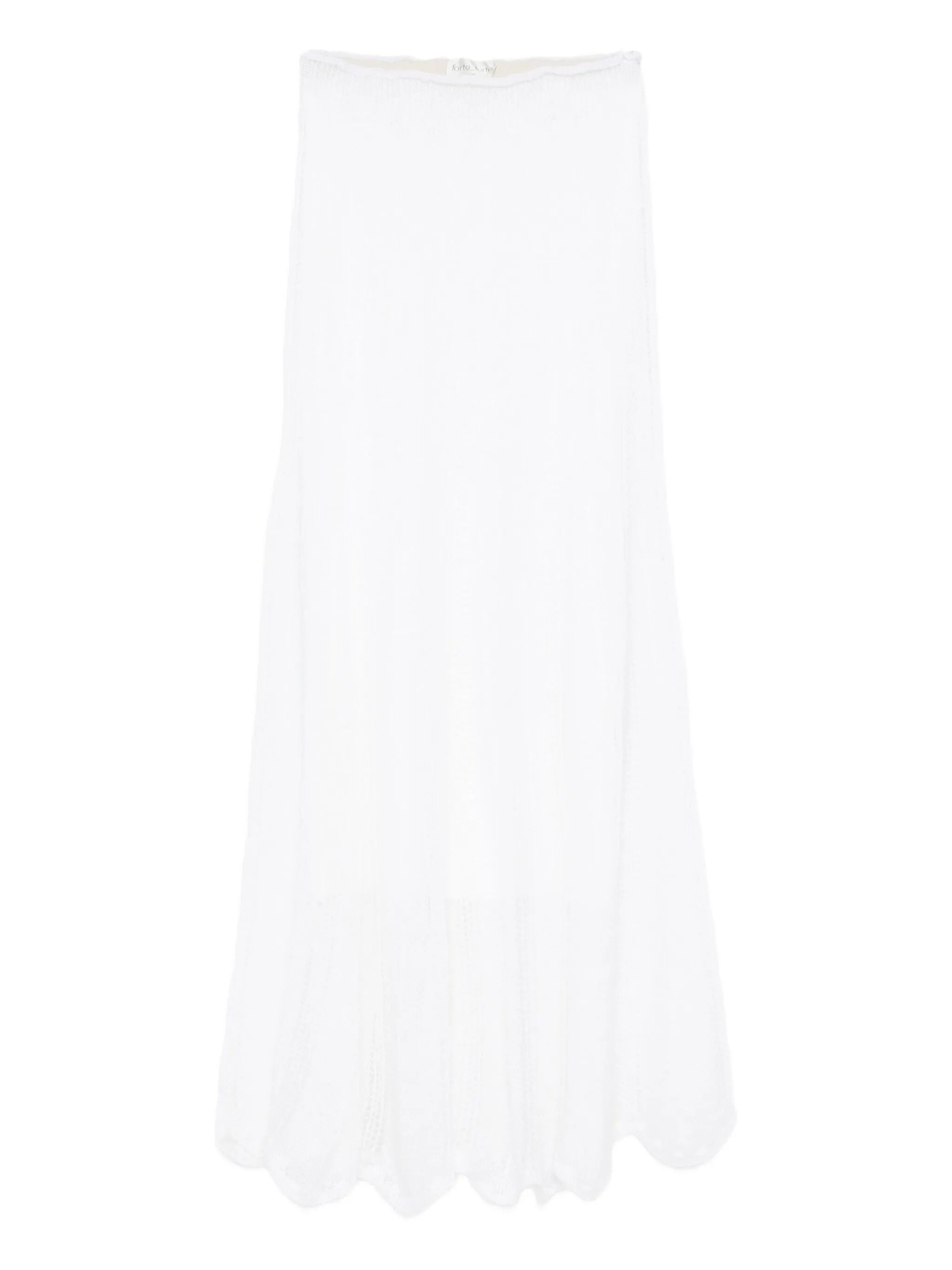 brushed mohair pointelle stitch skirt