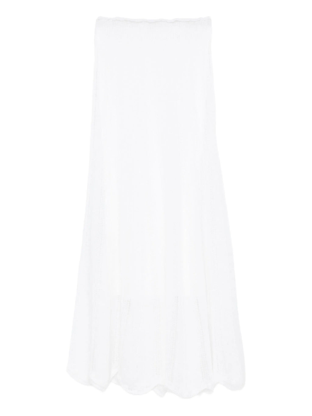 brushed mohair pointelle stitch skirt