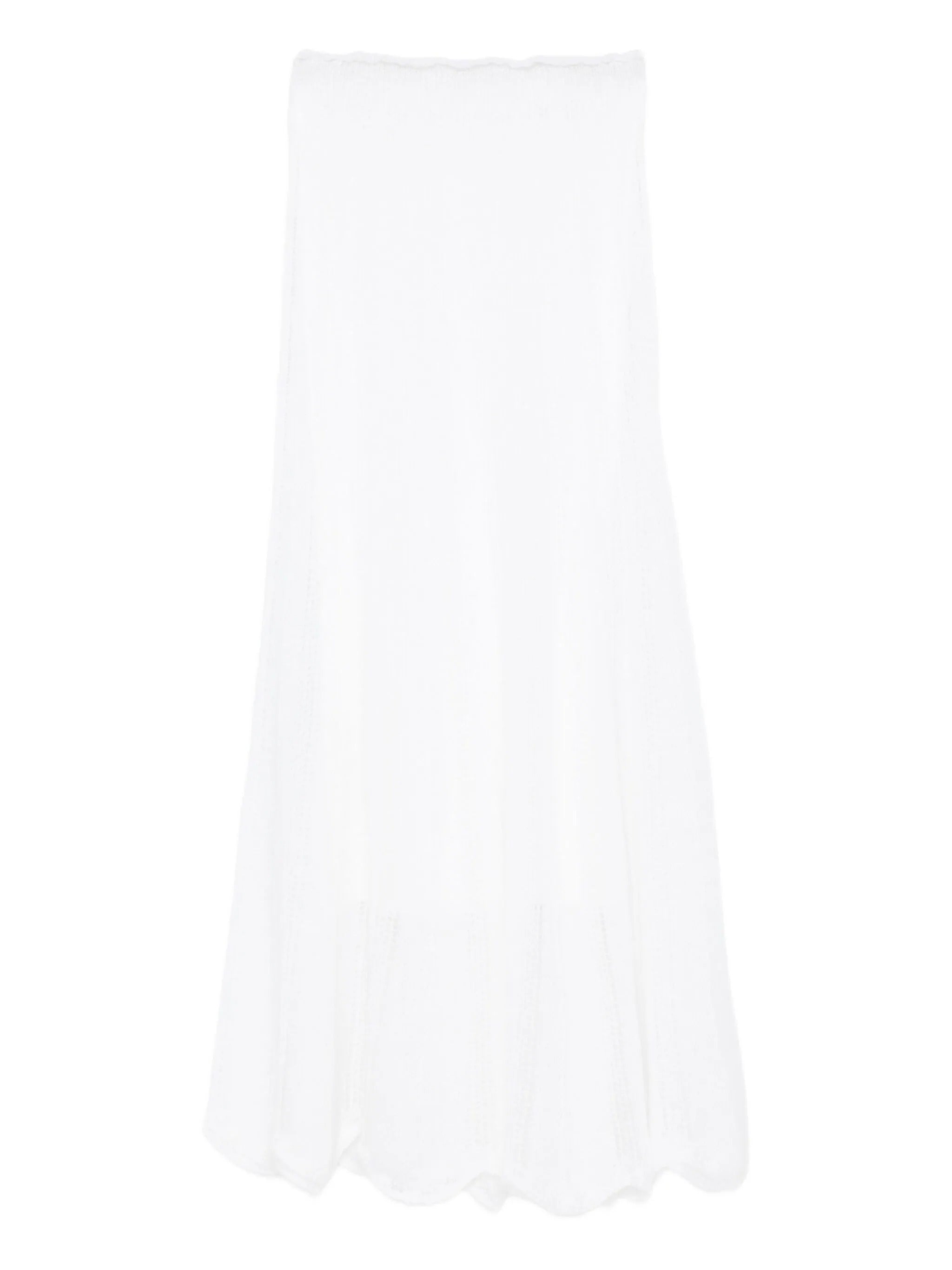 brushed mohair pointelle stitch skirt