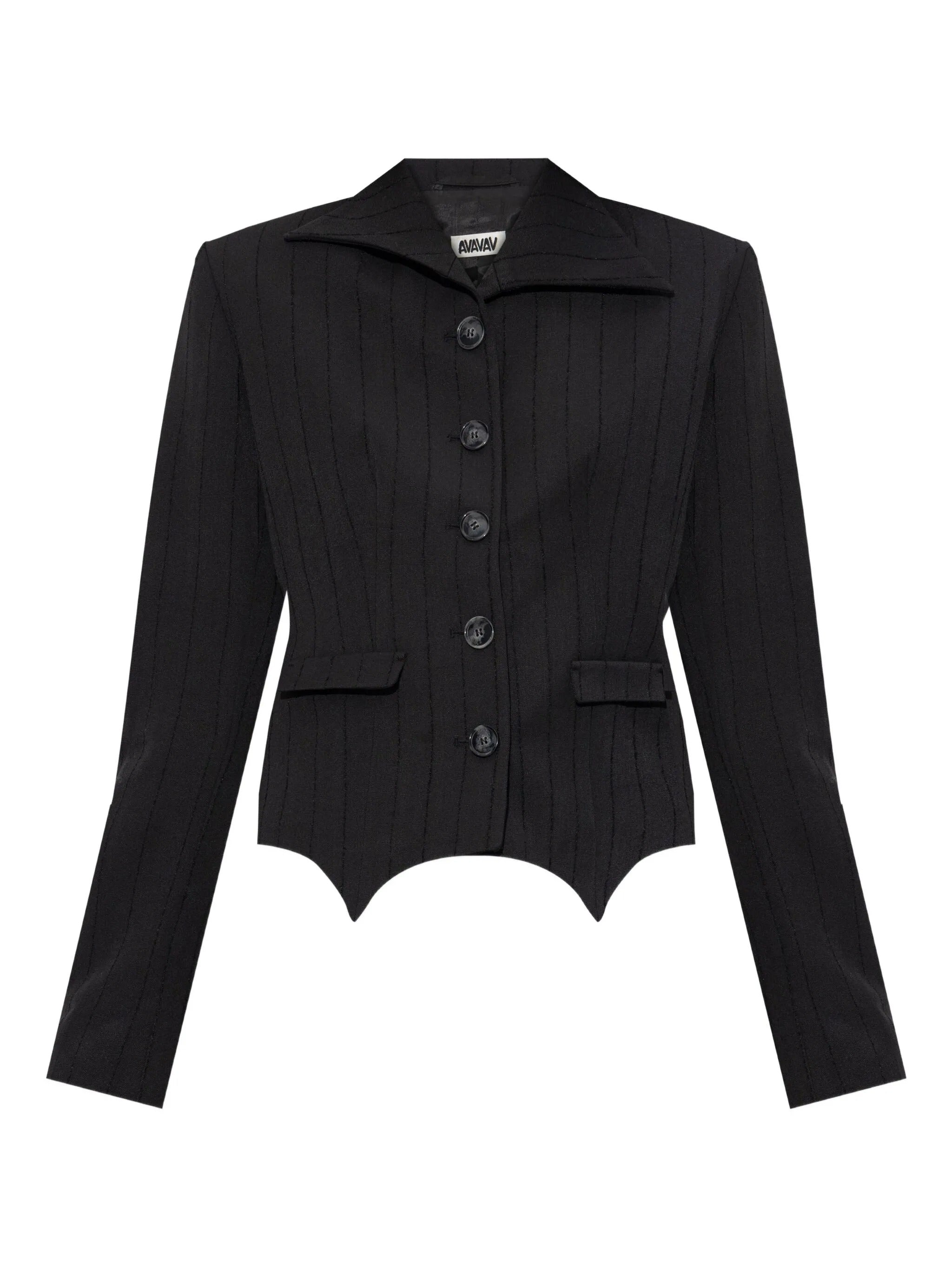 blazer pinstripe black