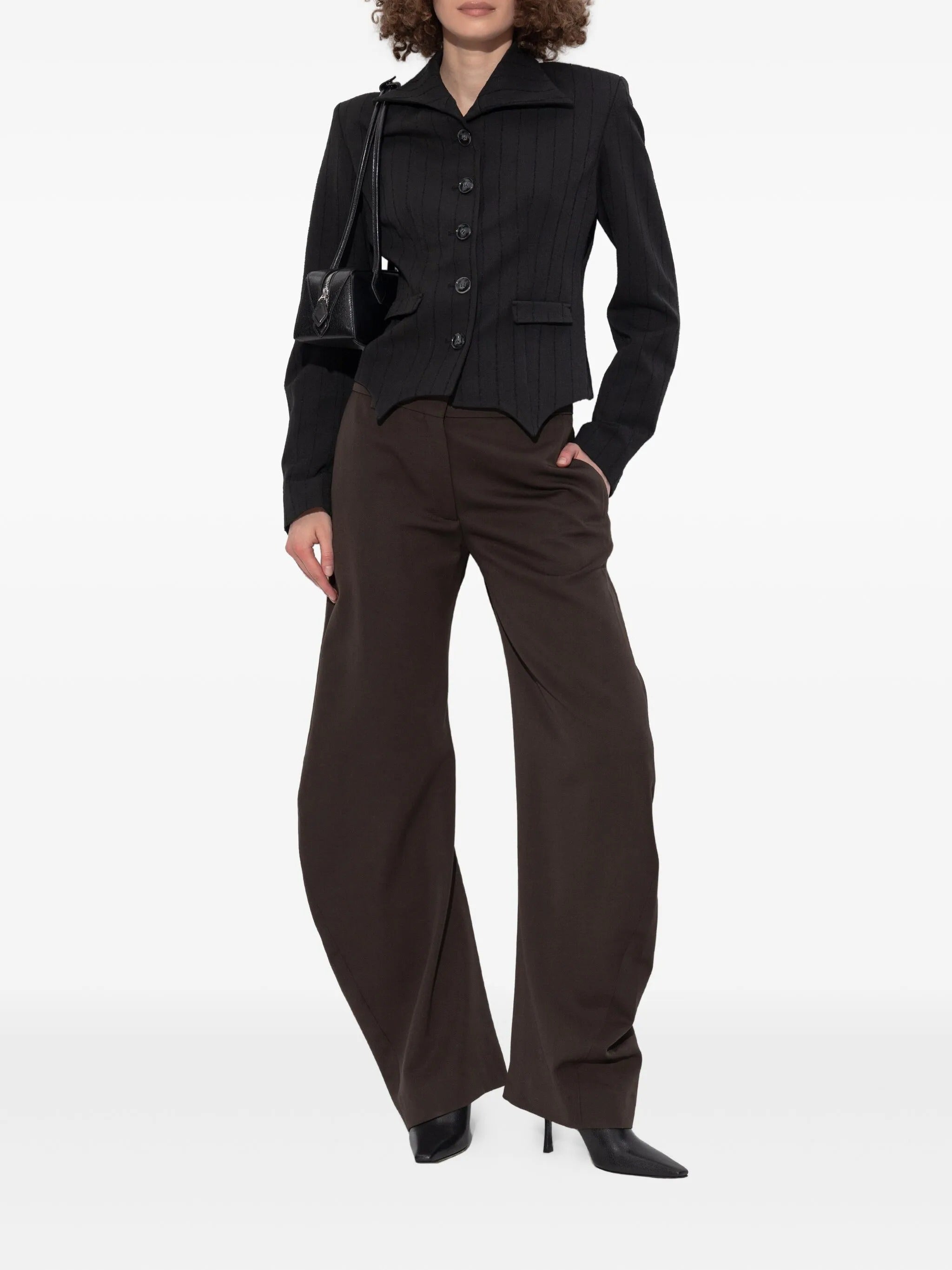 blazer pinstripe black