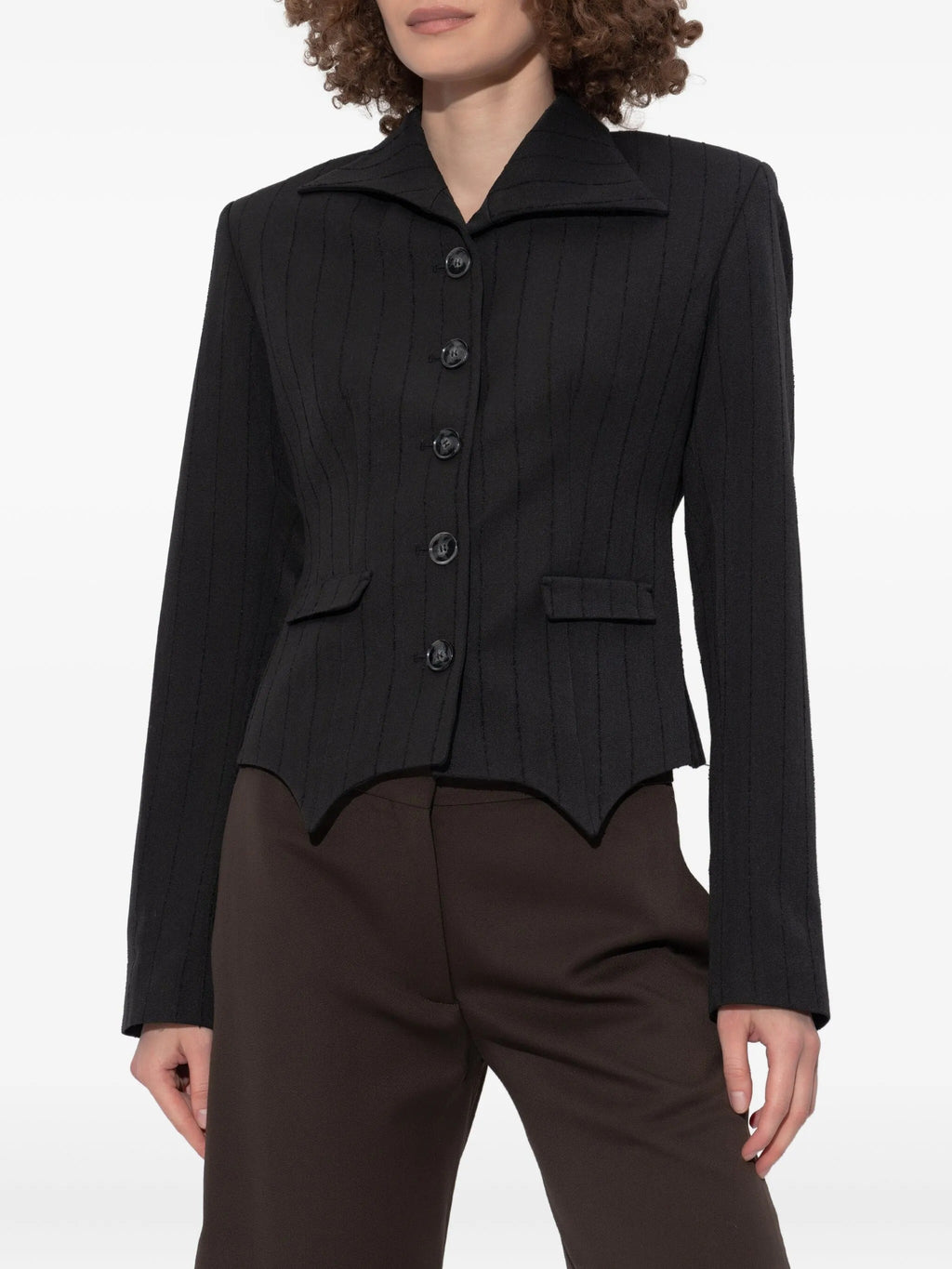 blazer pinstripe black