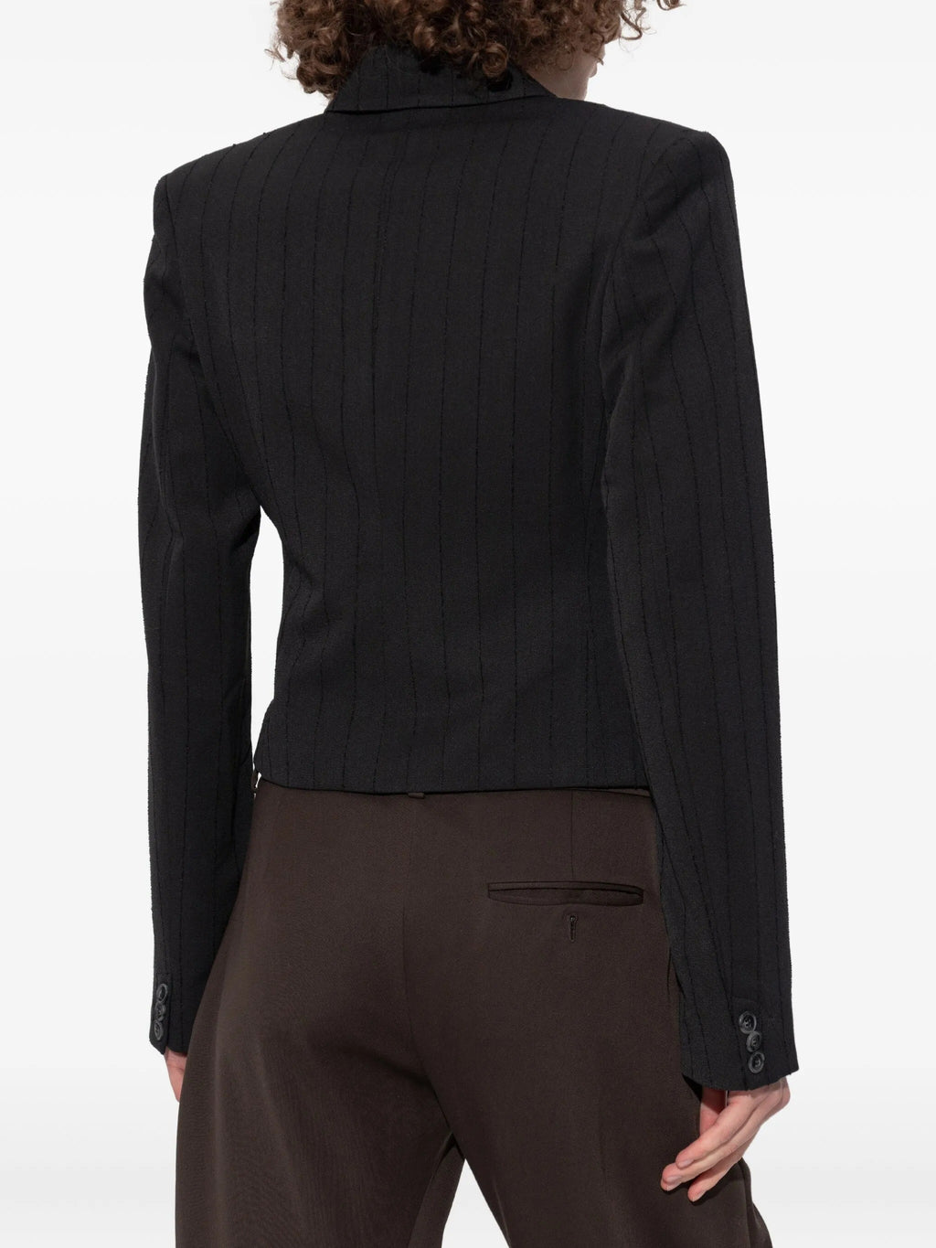blazer pinstripe black