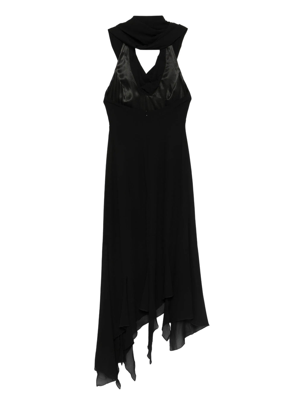 draped dress black