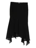 ong draped skirt black