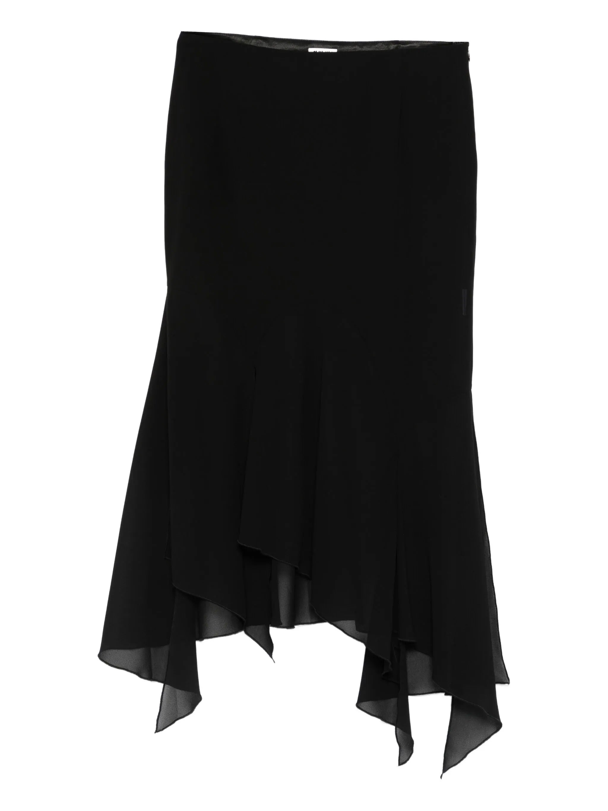 ong draped skirt black