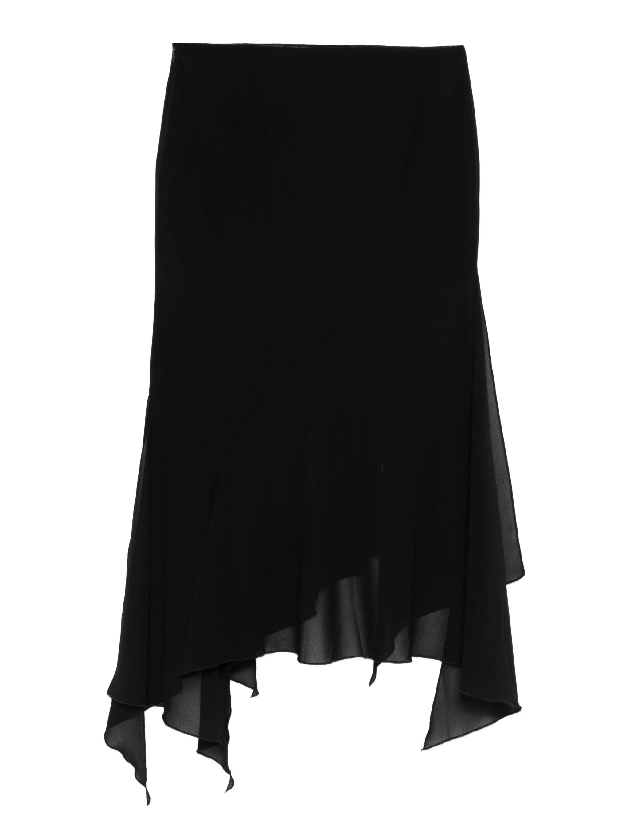 ong draped skirt black