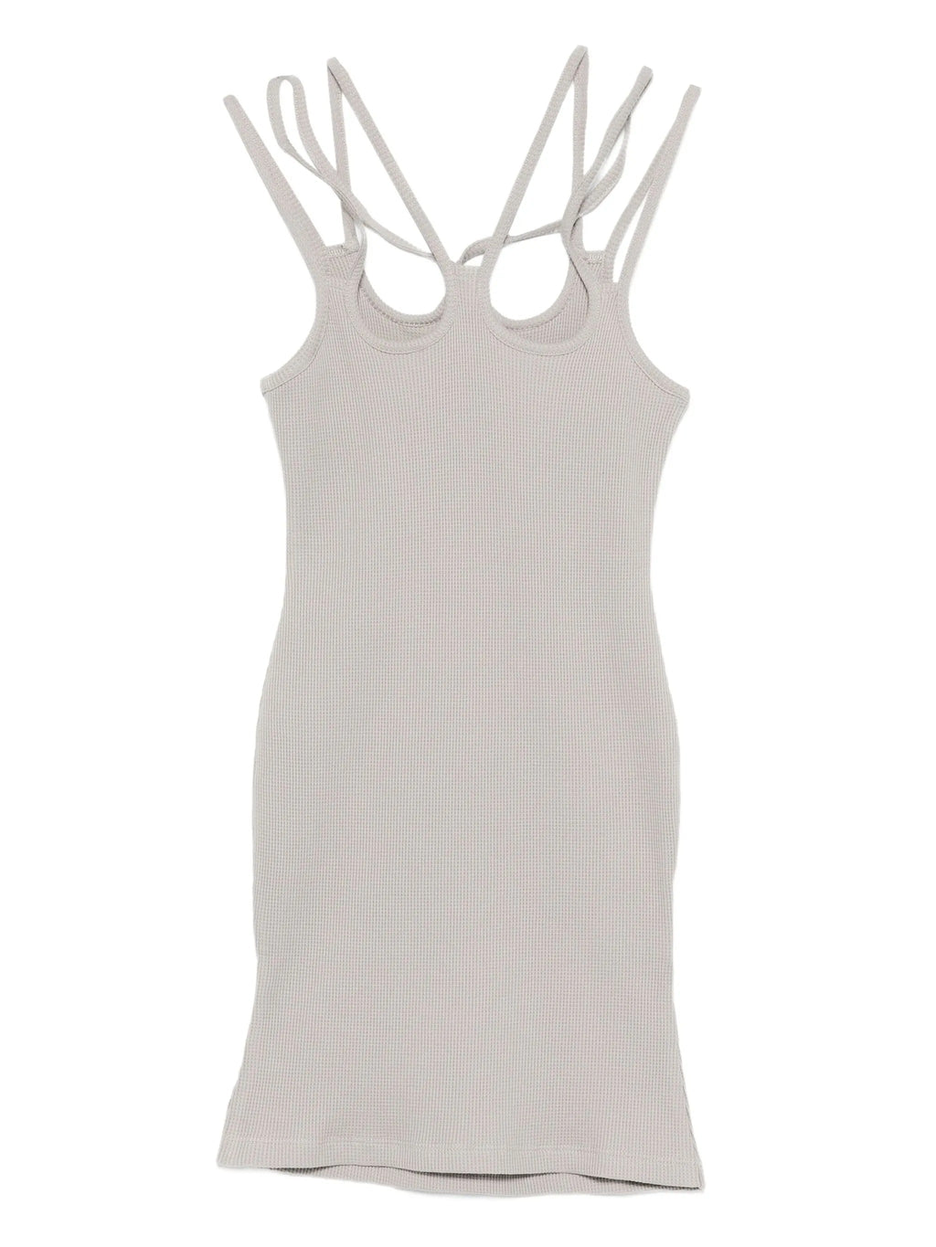 multi strap dress honeycomb grey