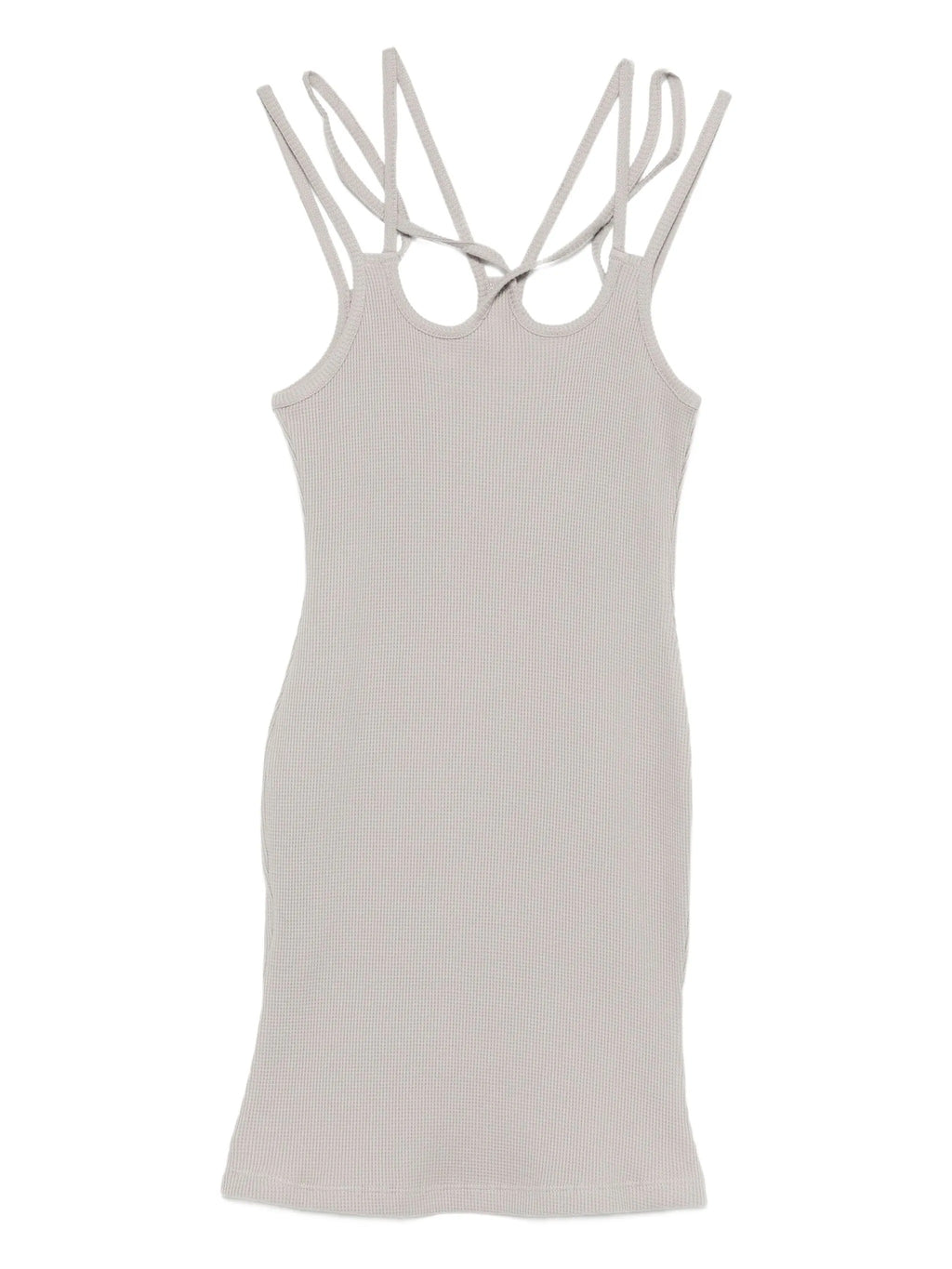 multi strap dress honeycomb grey