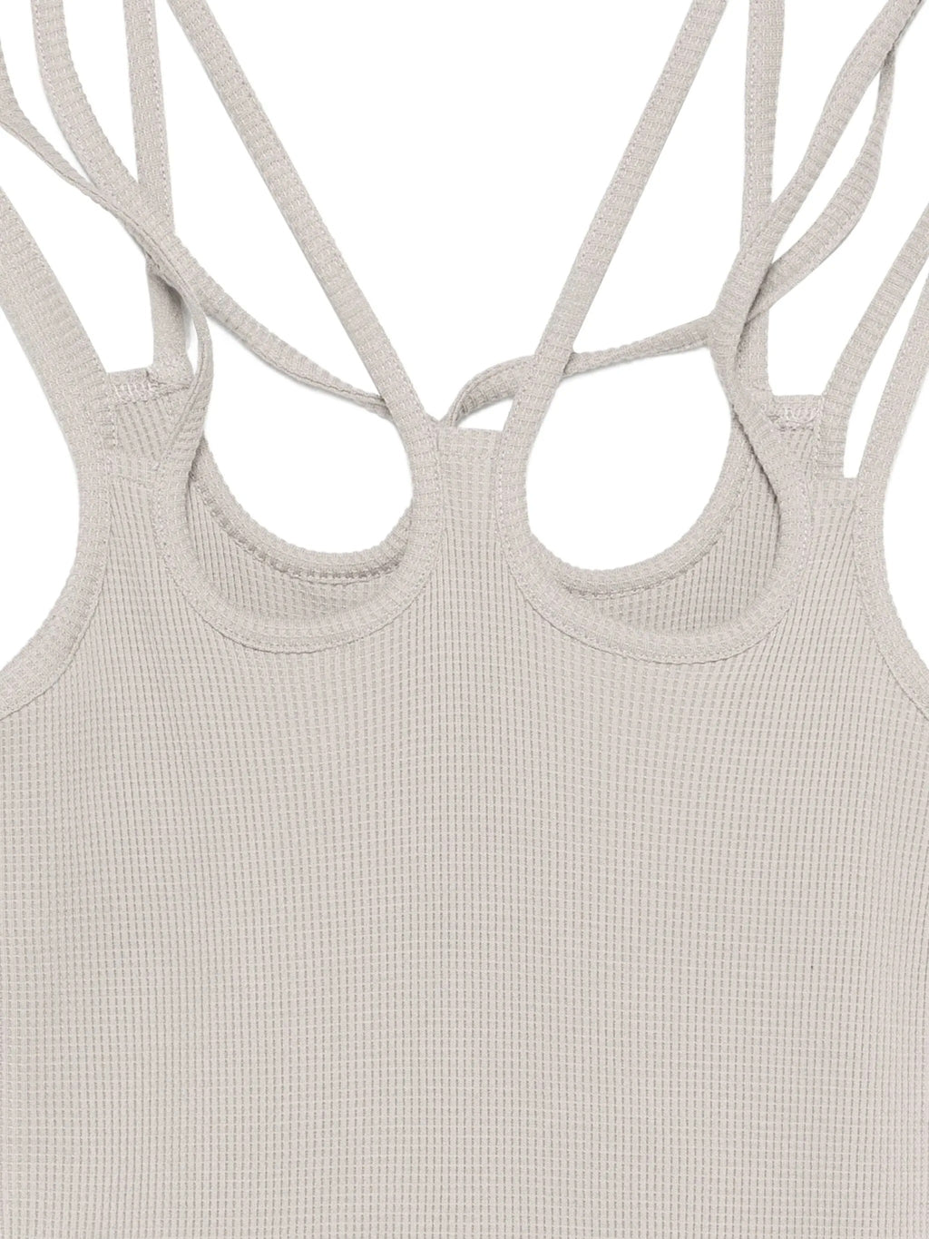 multi strap dress honeycomb grey