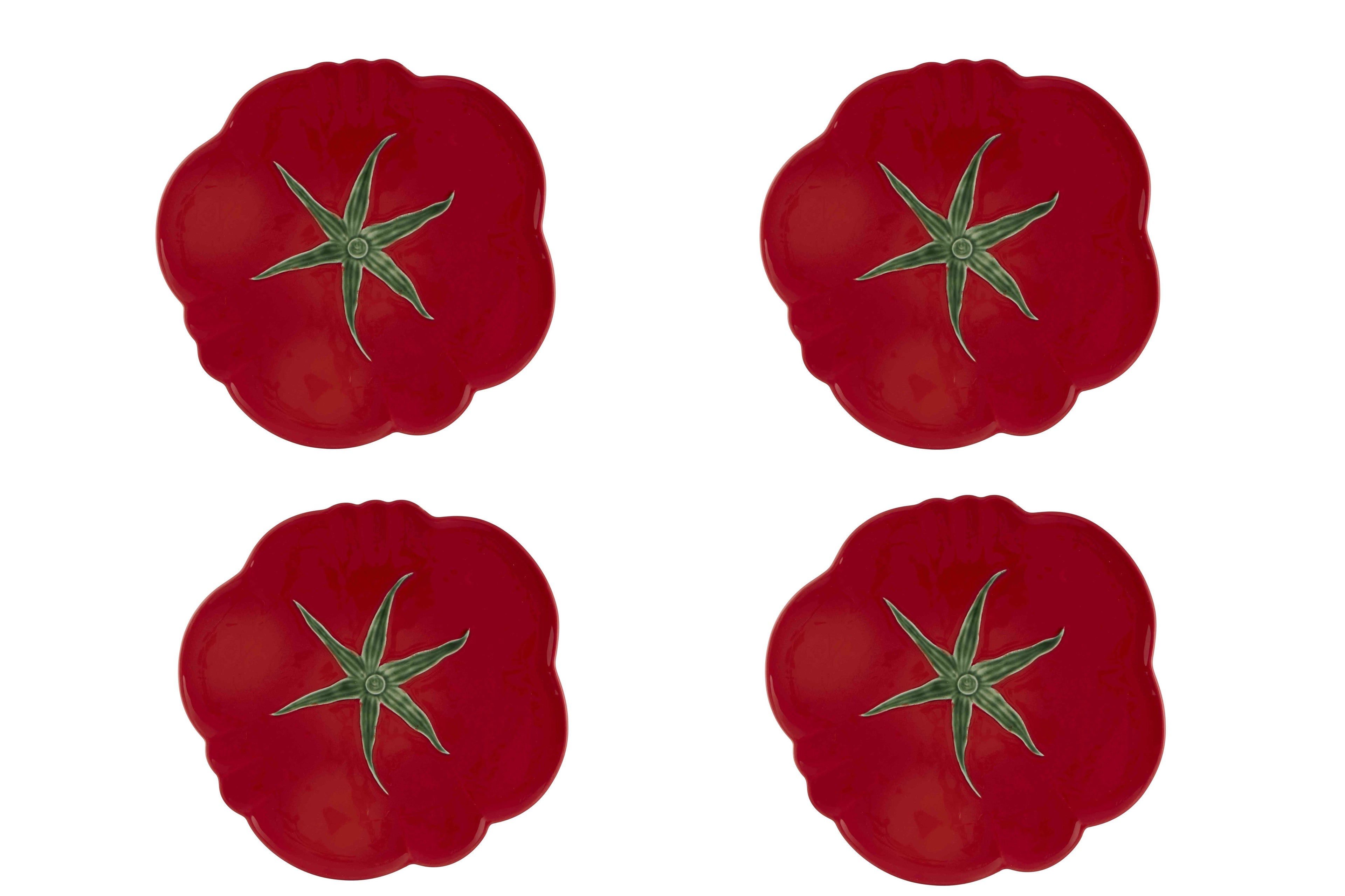 Small Pizza Plate - set 4 - Tomato