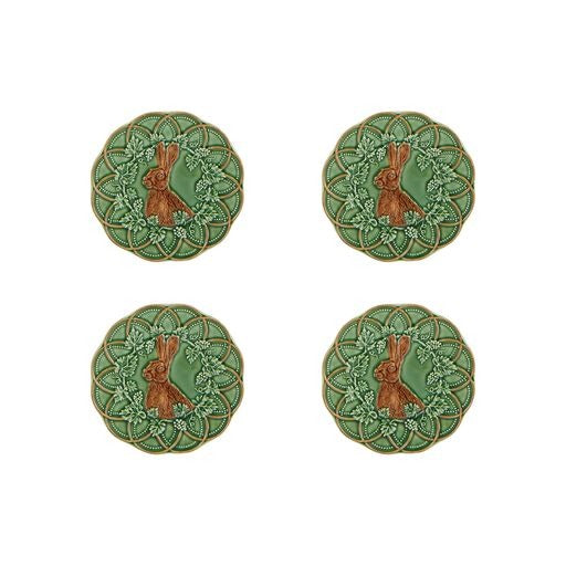 Bread & Butter Plate Hare - set 4 - WOODS