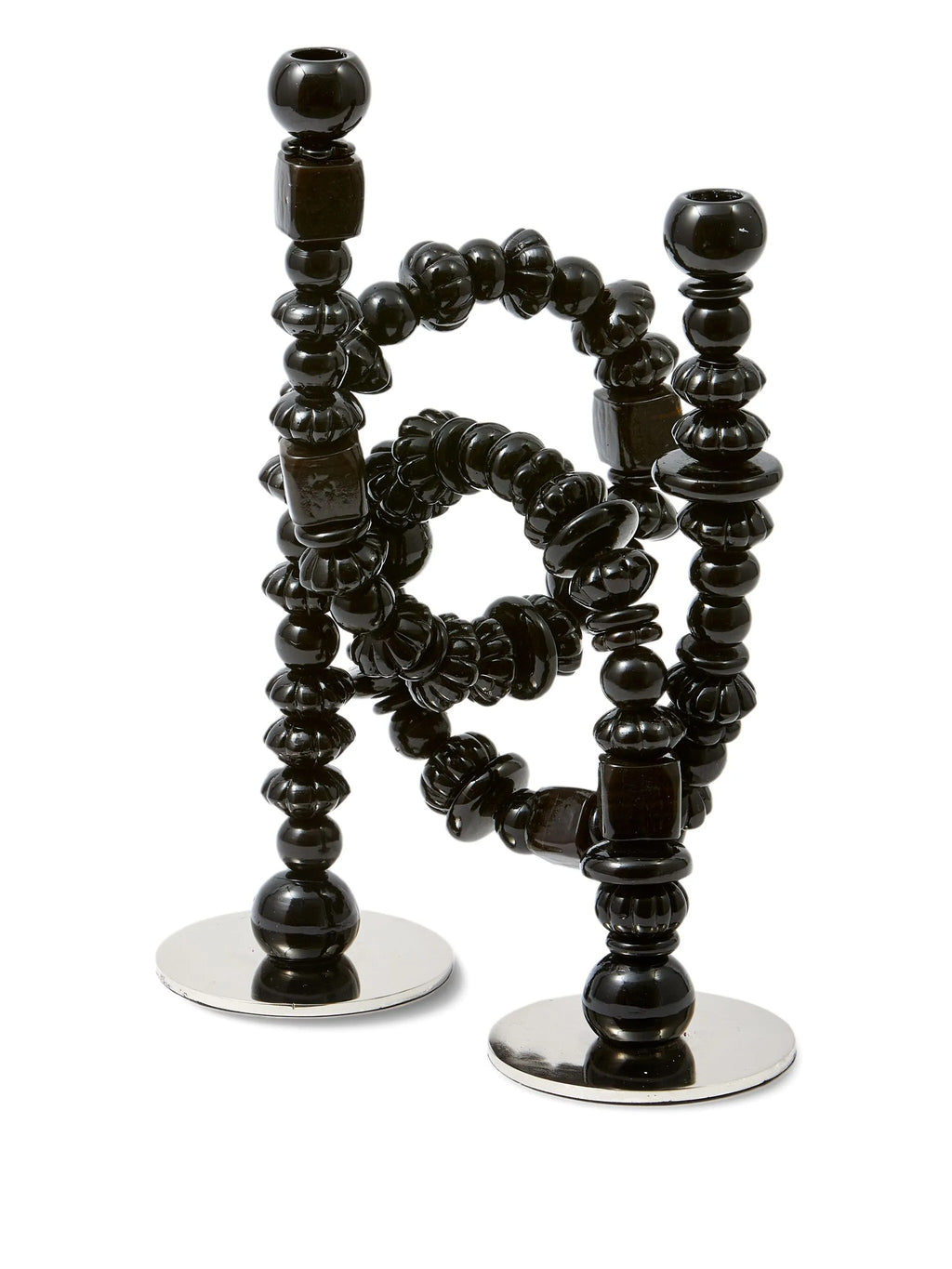 candle holder beads black