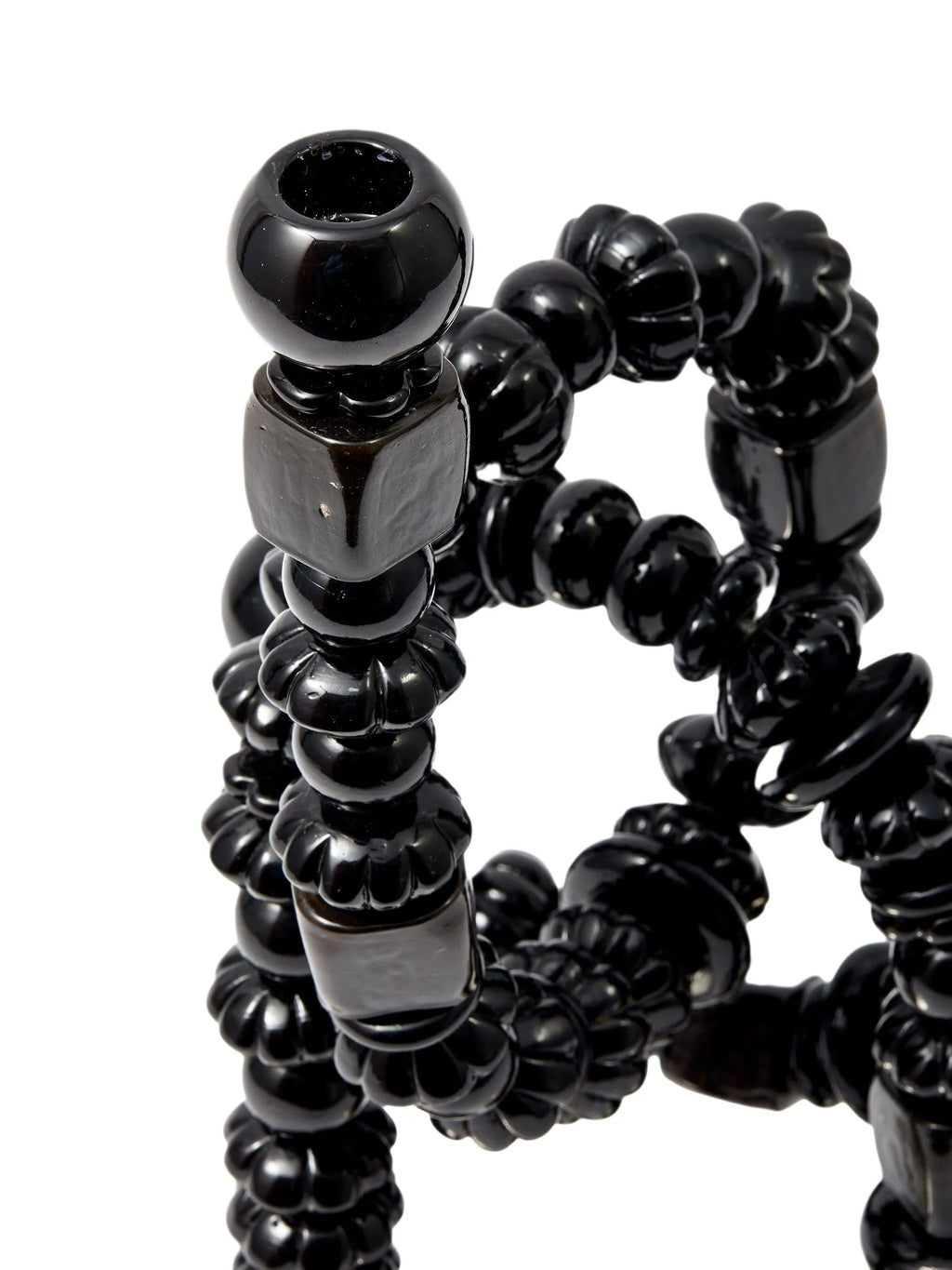 candle holder beads black