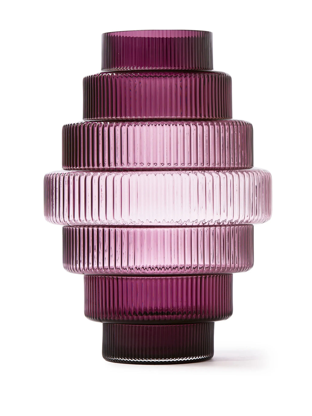 Vase Steps dk. purple large