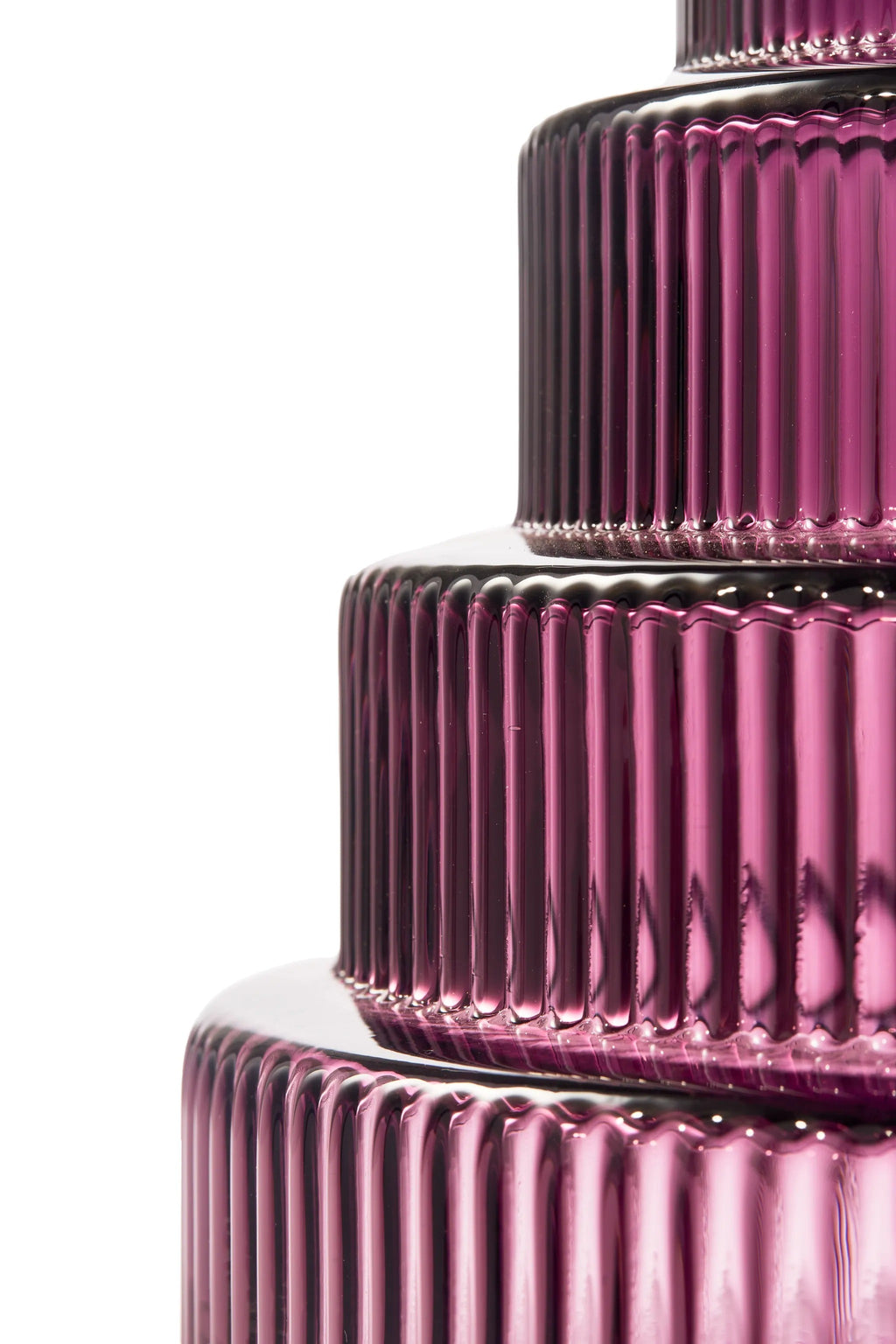 Vase Steps dk. purple large