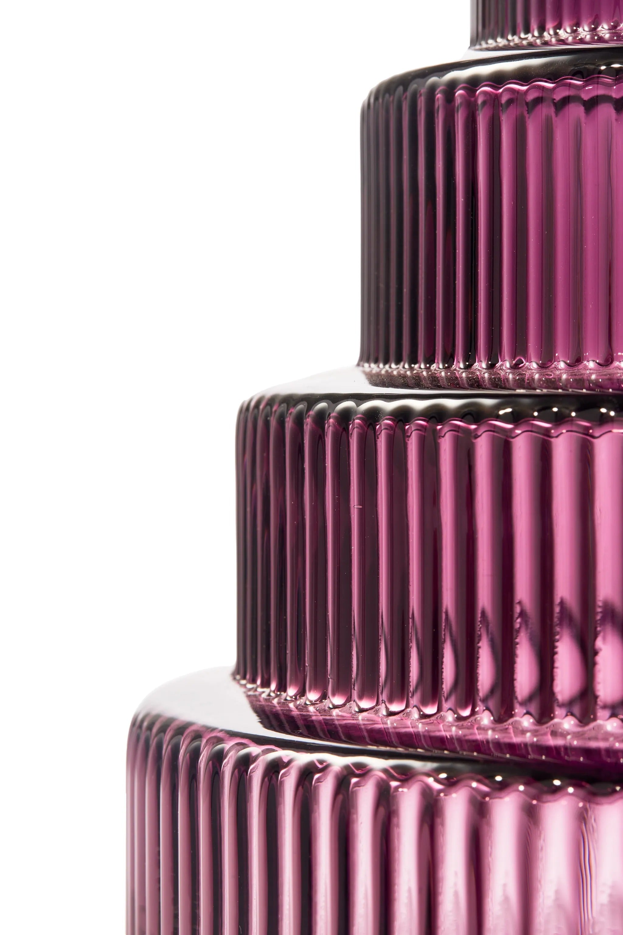 Vase Steps dk. purple large