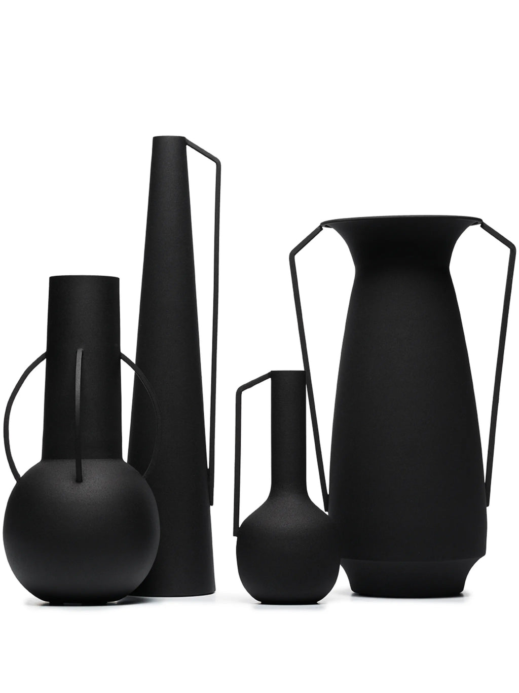 Vases Roman black set 4
