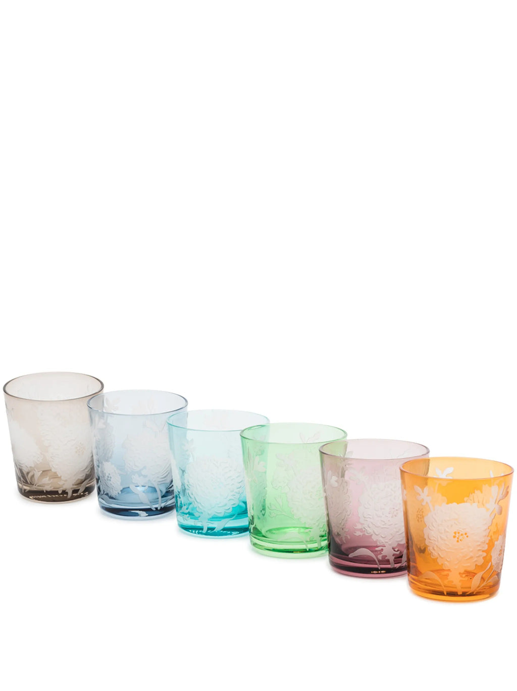 Tumbler peony multicolour set 6