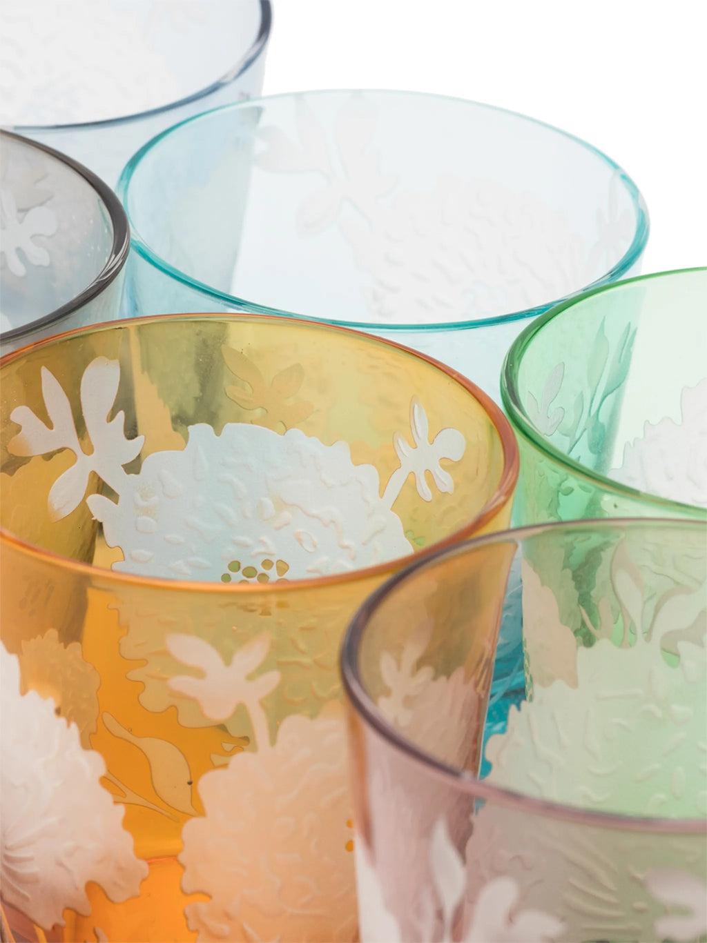 Tumbler peony multicolour set 6
