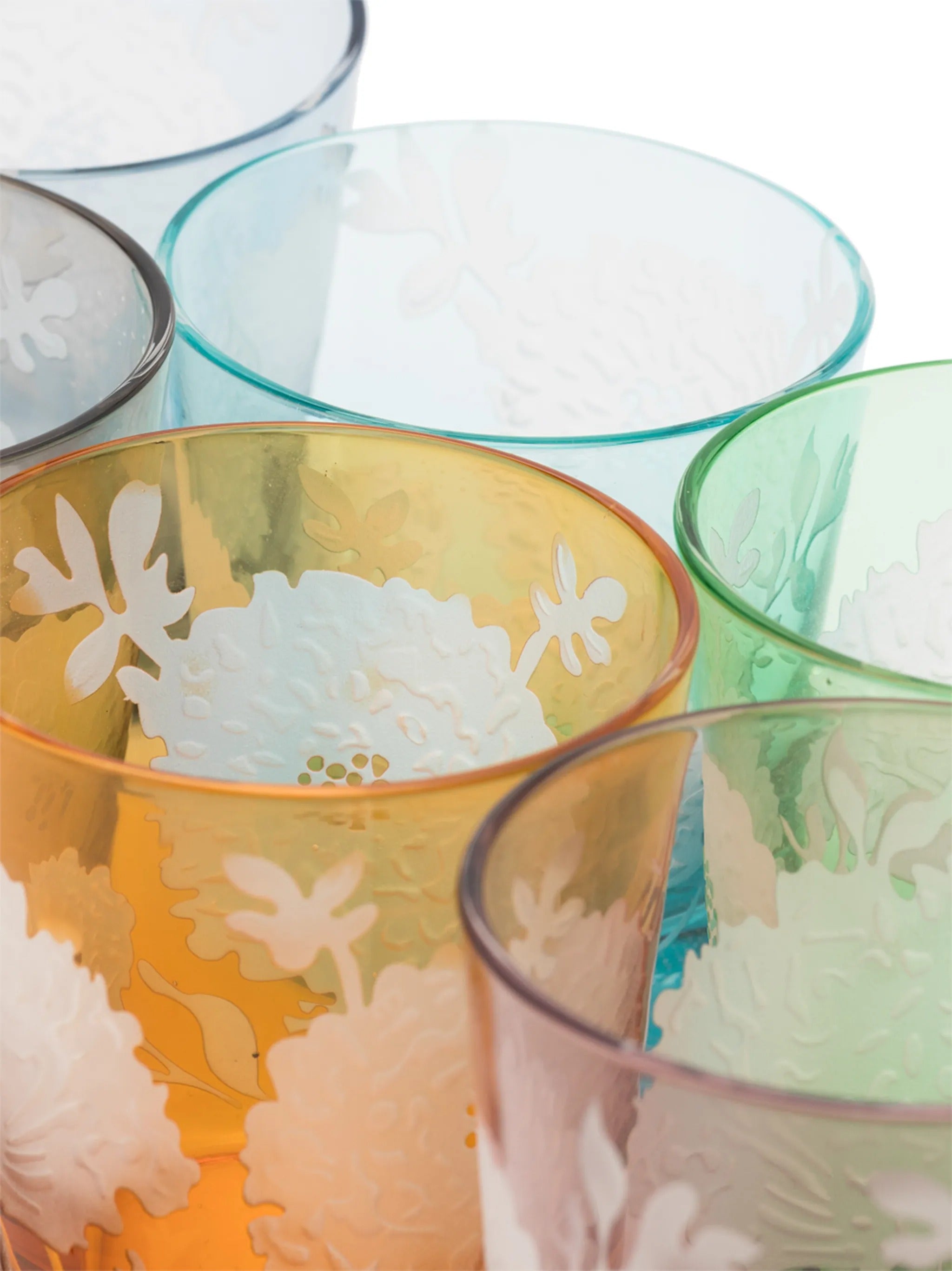 Tumbler peony multicolour set 6