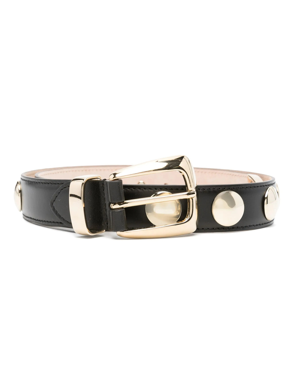BENNY BELT WITH STUDS - GOLD BUCKLE (30MM)