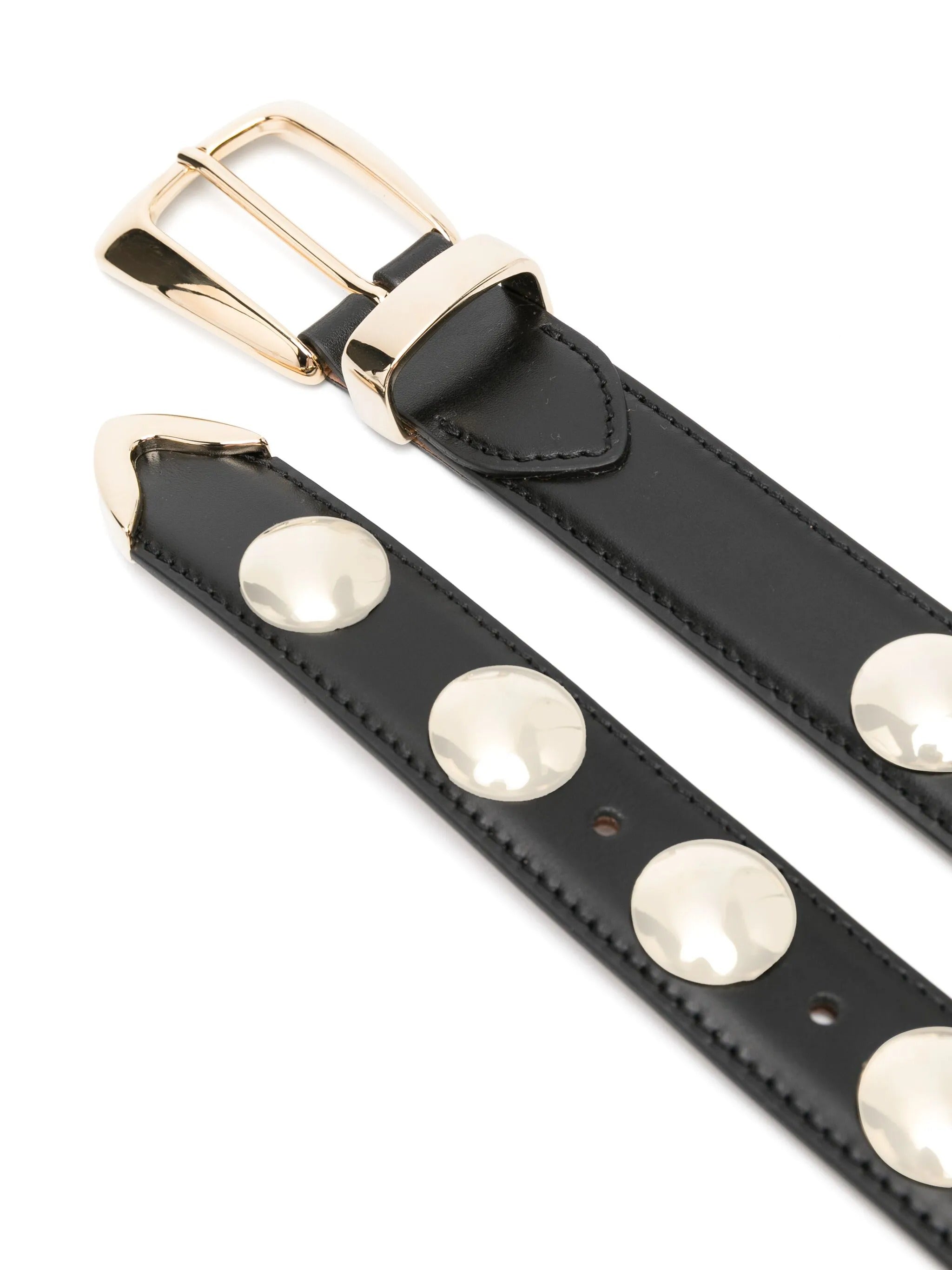 BENNY BELT WITH STUDS - GOLD BUCKLE (30MM)