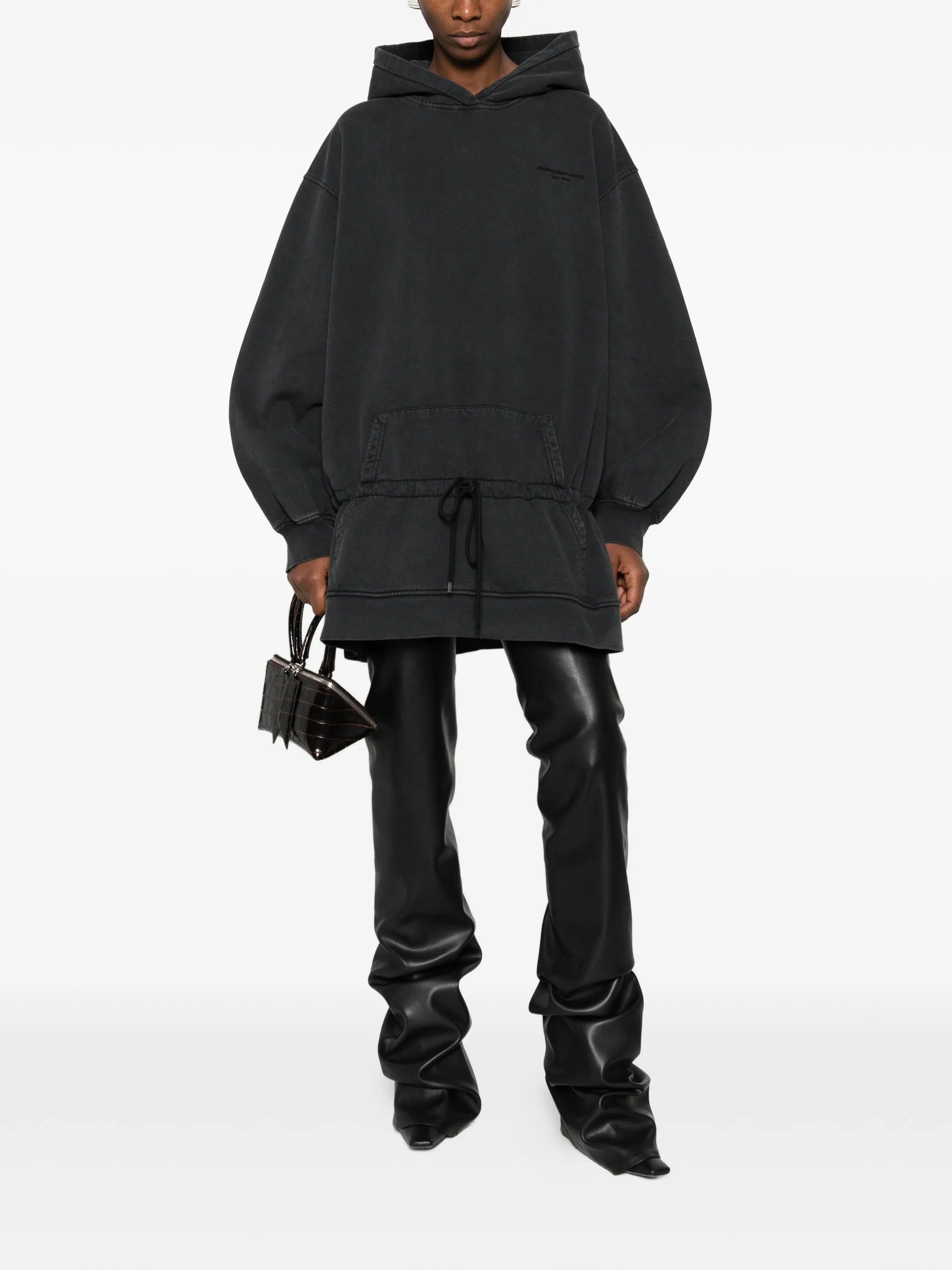DROPPED WAIST HOODIE DRESS