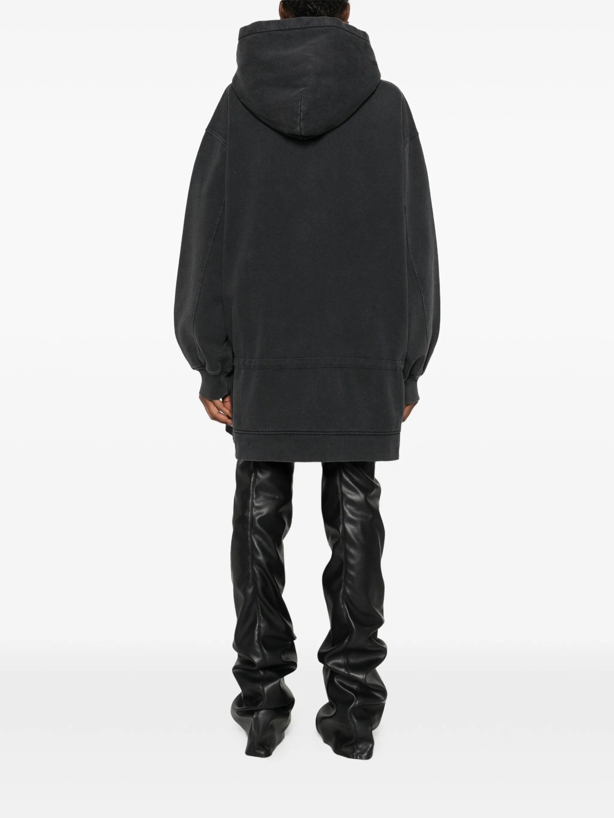 DROPPED WAIST HOODIE DRESS