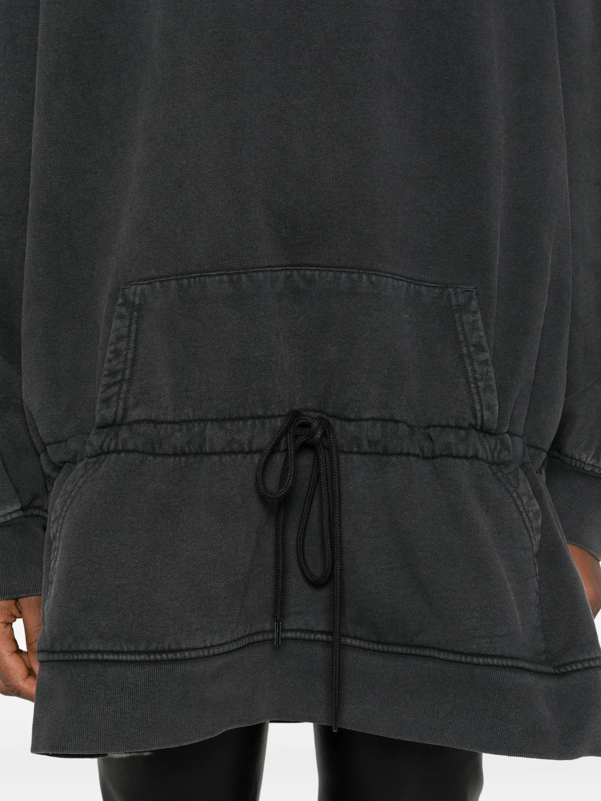 DROPPED WAIST HOODIE DRESS
