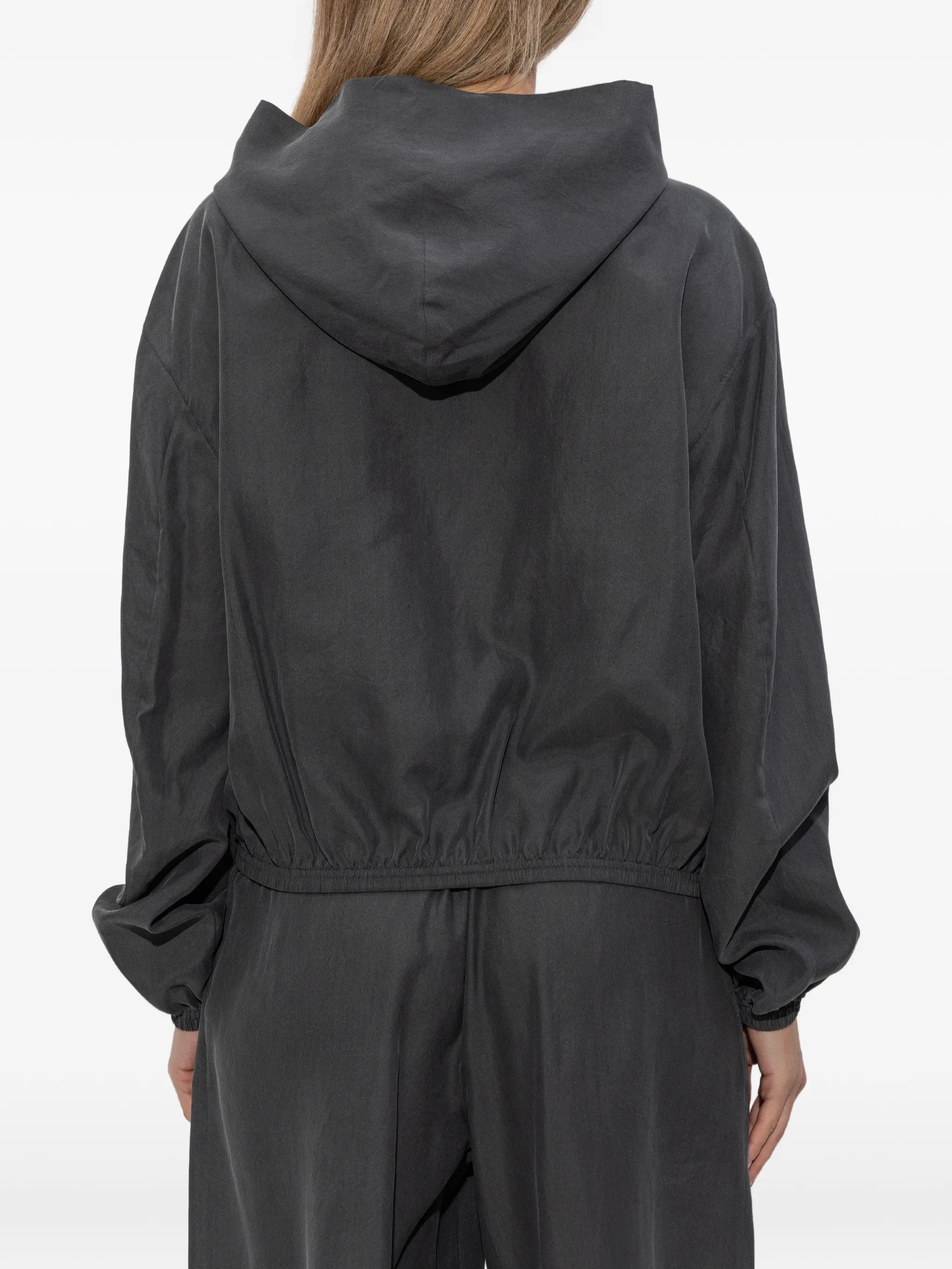 DRAPEY HOODIE W/ FRONT PLACKET