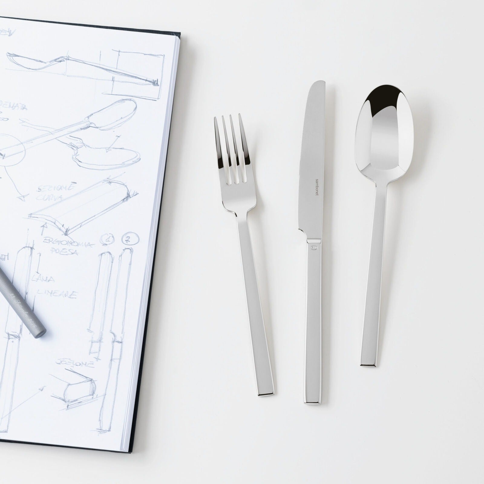 Servizio 60 Pz Monoblocco Neutra Inox