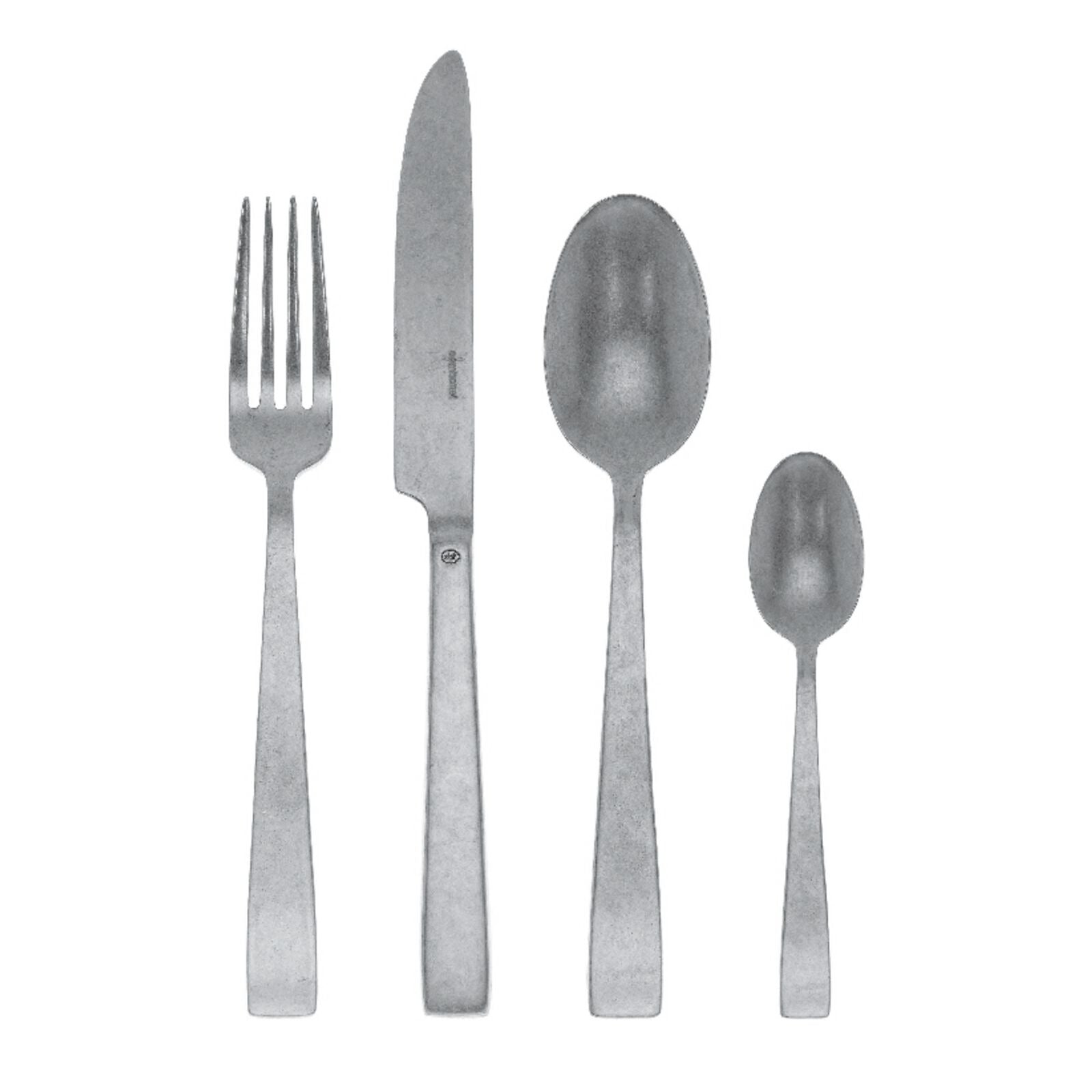 Servizio 24 Pz Monoblocco Flat Vintage Inox