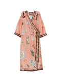 LAURENCE WRAP MIDI DRESS