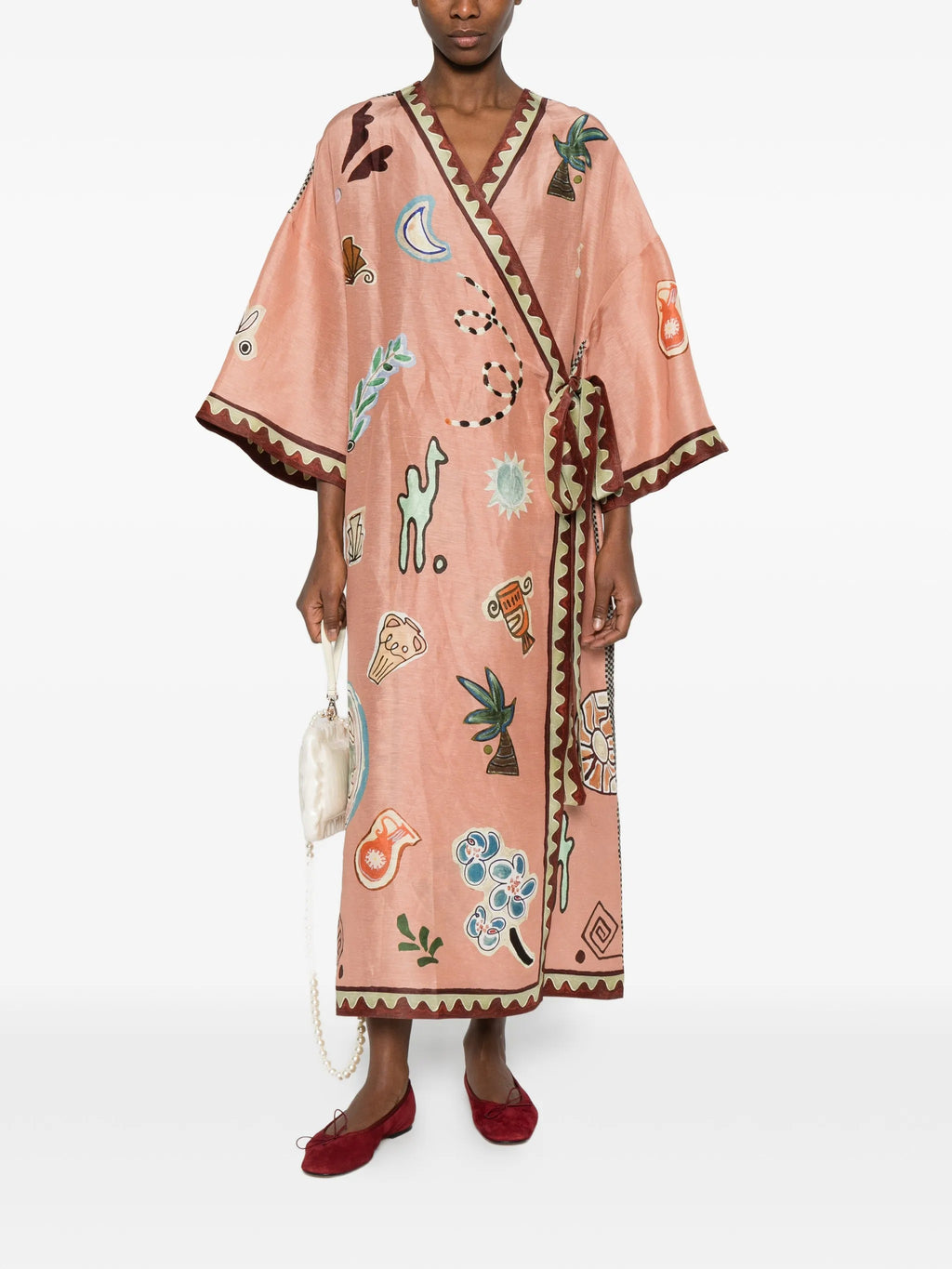 LAURENCE WRAP MIDI DRESS