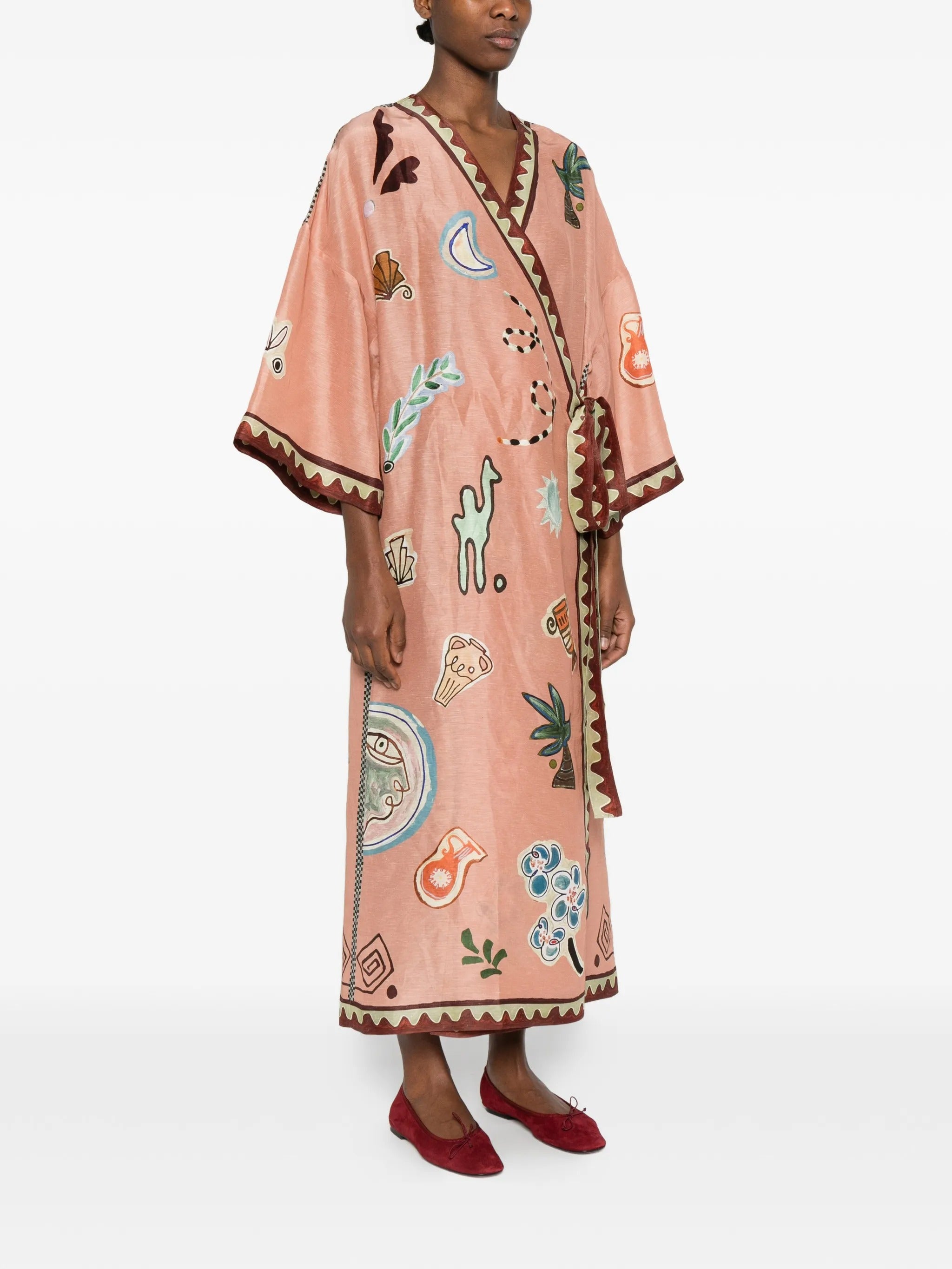 LAURENCE WRAP MIDI DRESS