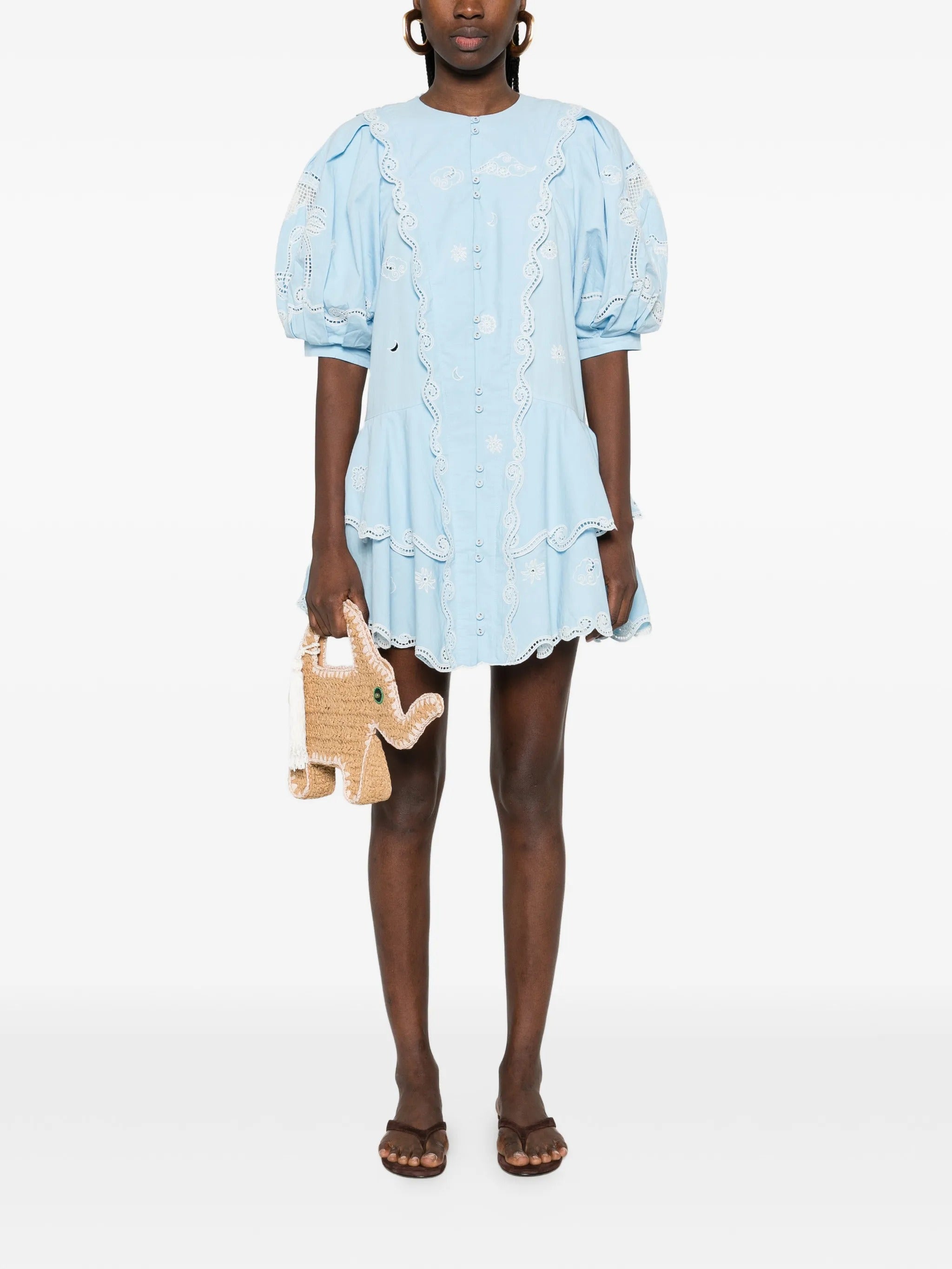 MAIZY EMBROIDERED MINI DRESS