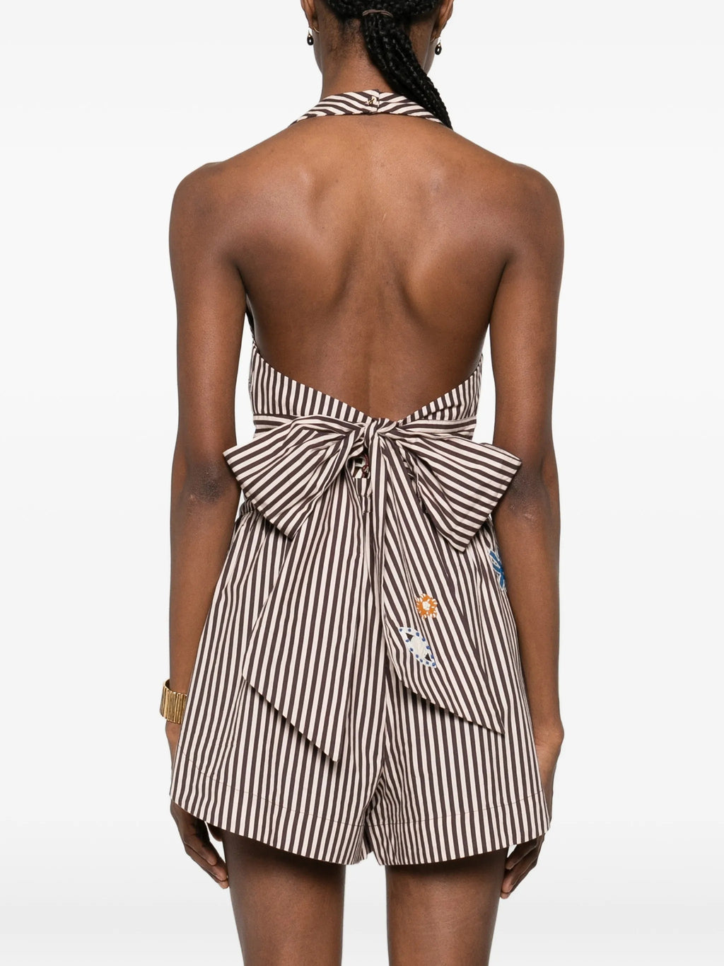 SIROCCO EMBROIDERED HALTER TOP