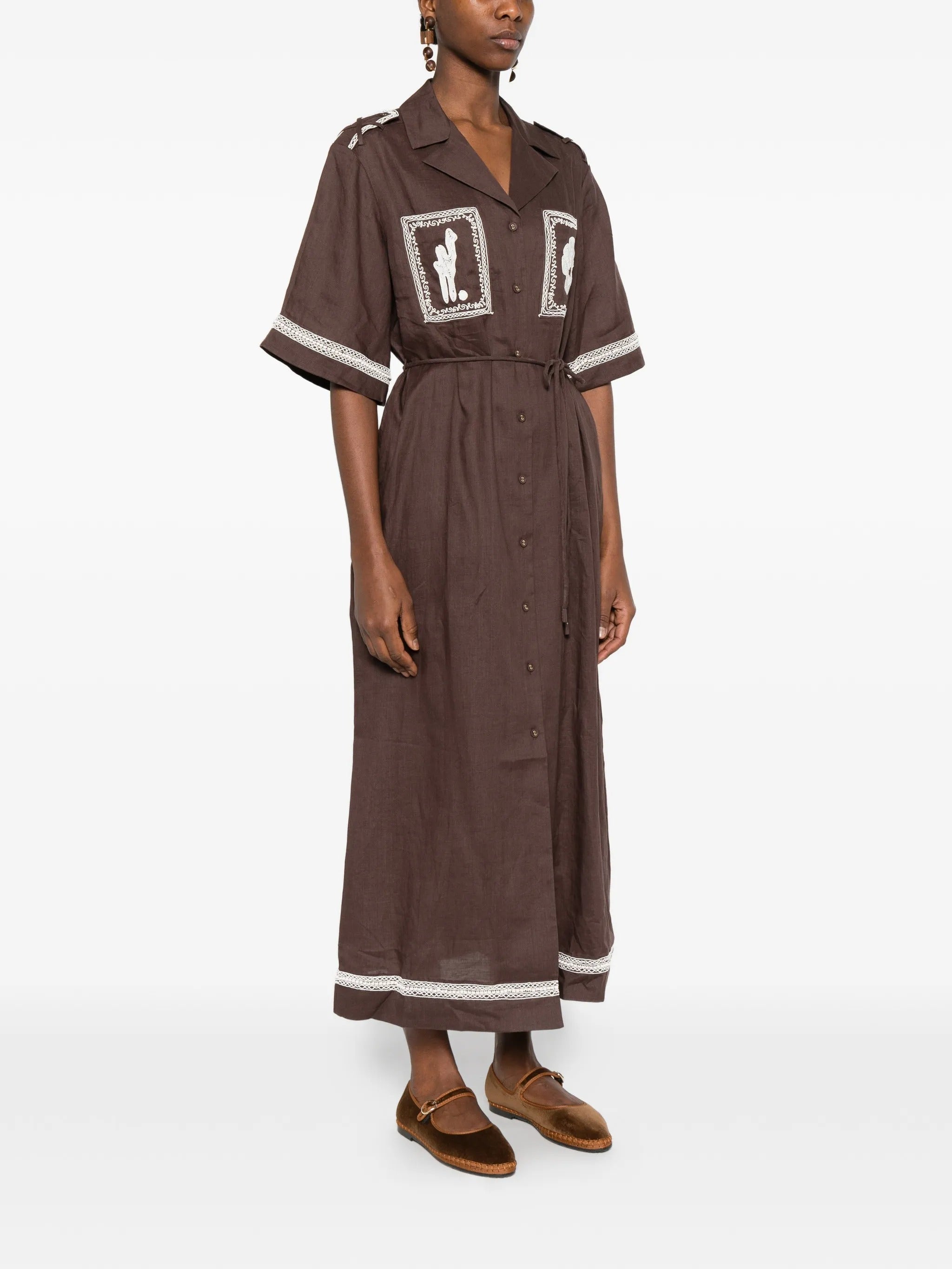 LEANDRA CORDED RELAXED SHIRTDRESS