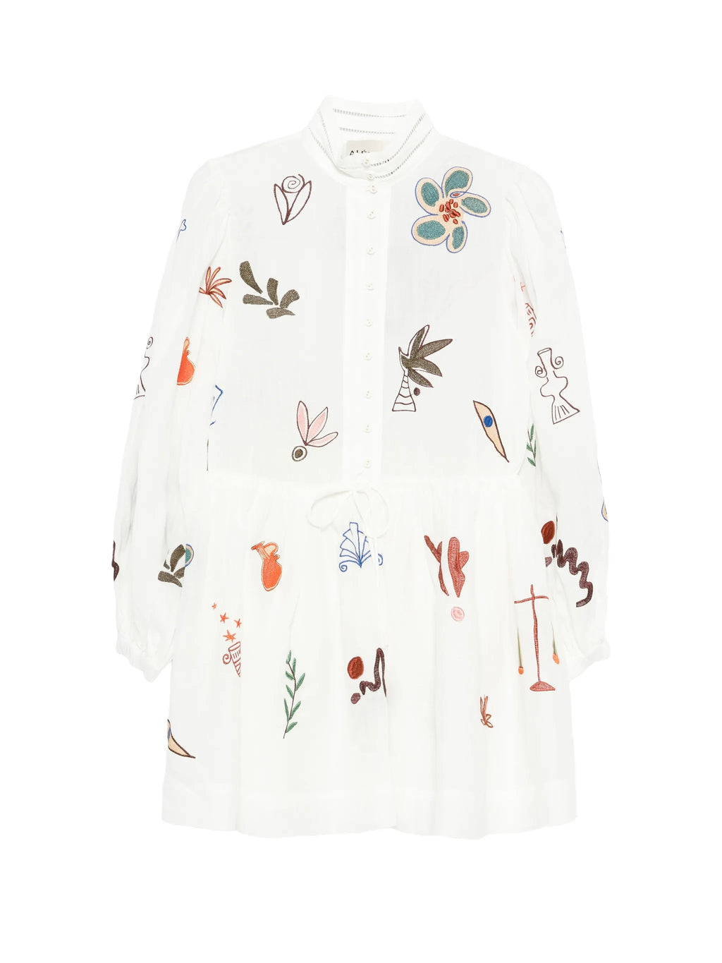 MINA EMBROIDERED MINI DRESS