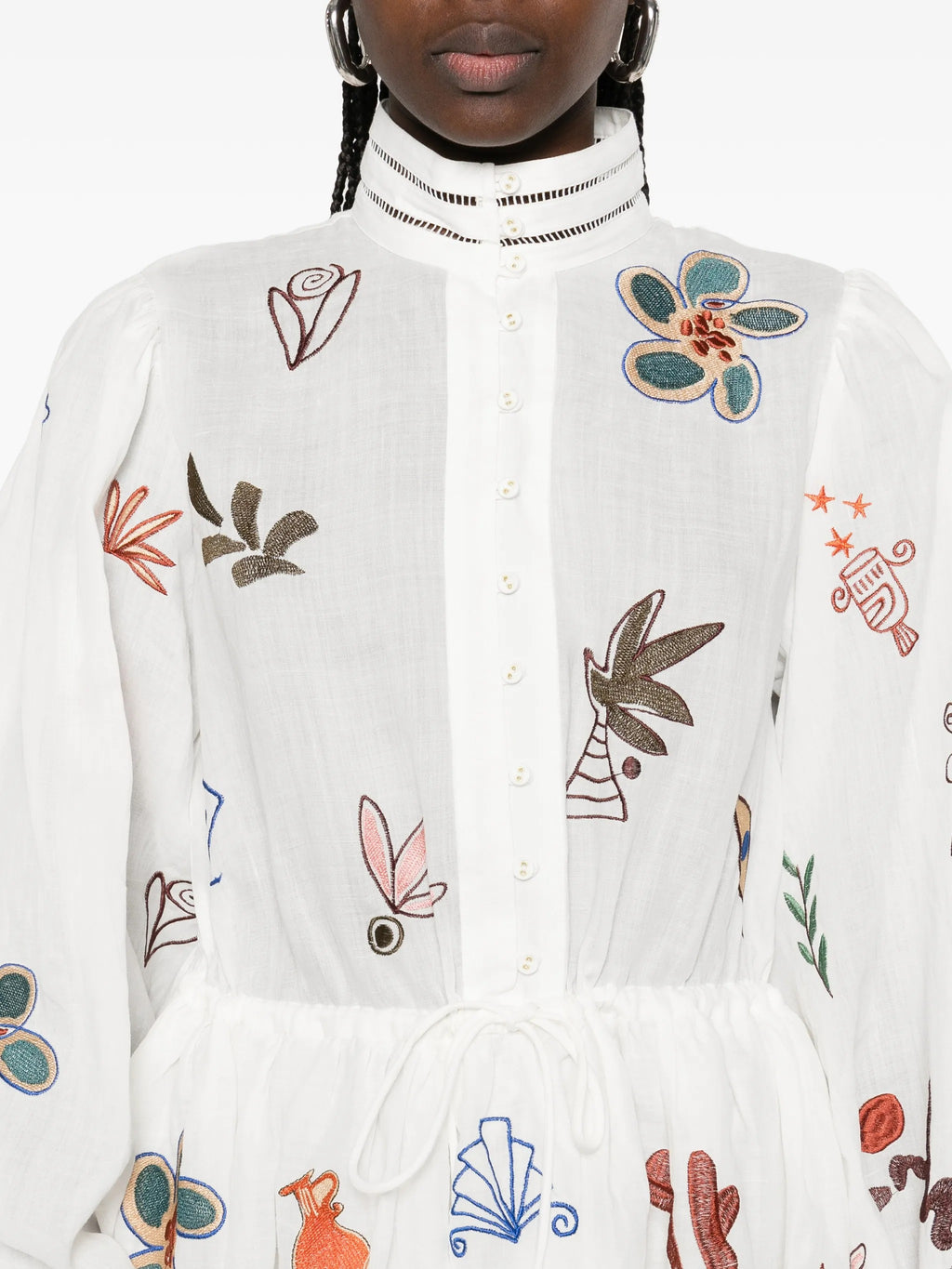 MINA EMBROIDERED MINI DRESS