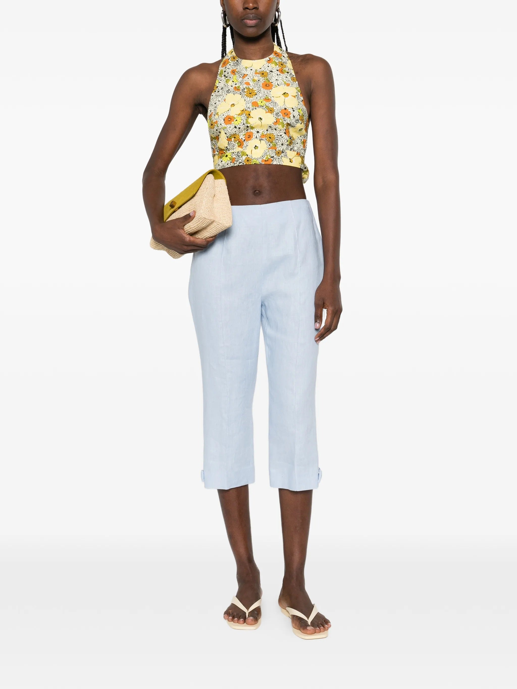 ORANGE BLOSSOM HALTER NECK TOP